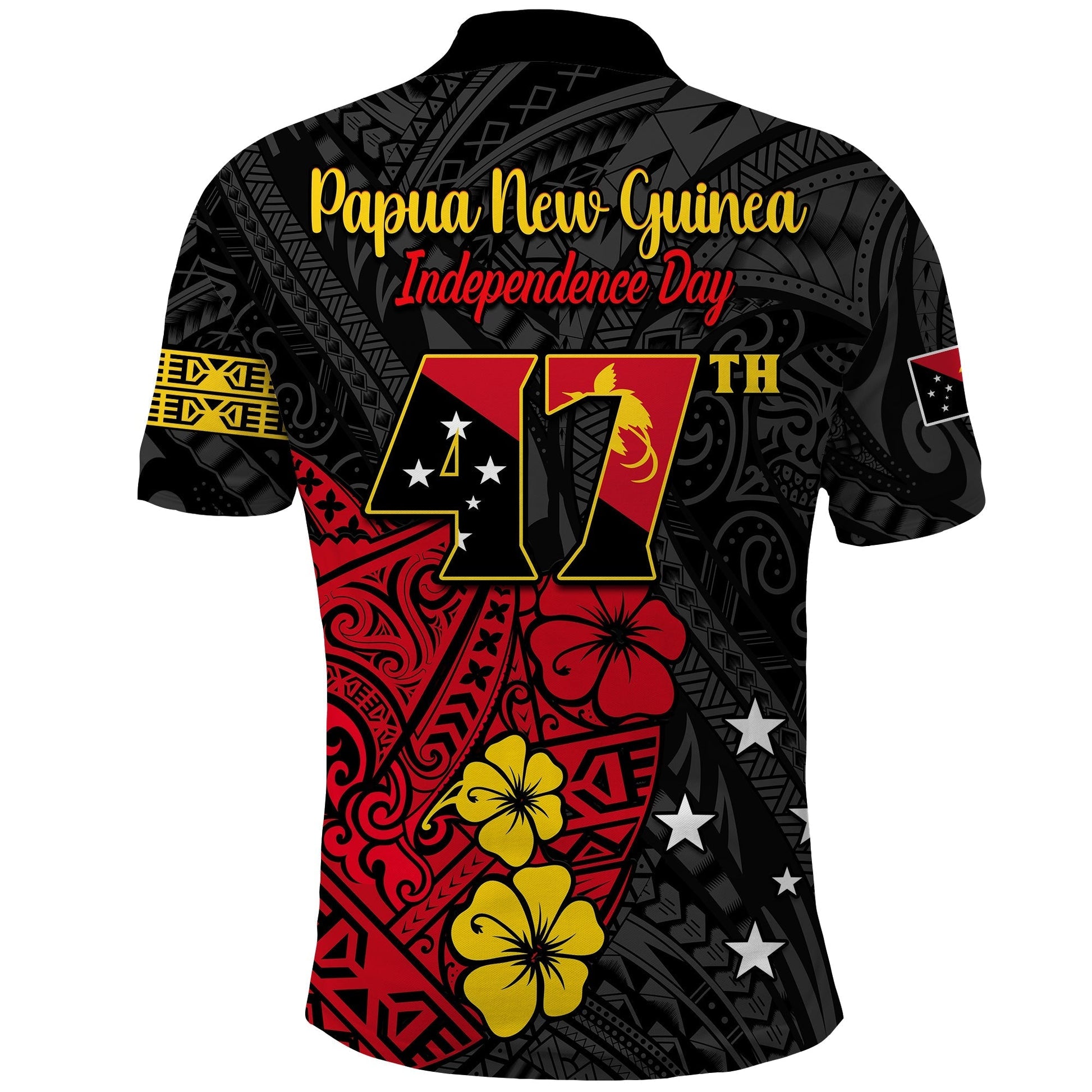 Custom Papua New Guinea Anniversary Polo Shirt 47th Independence Day Since 1975 LT13