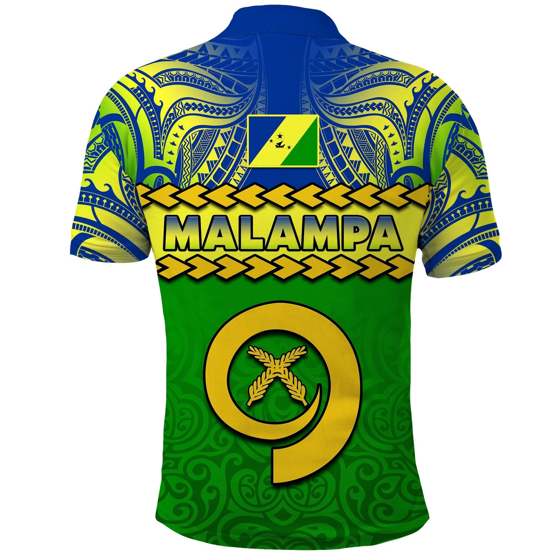 Malampa Province Polo Shirt Vanuatu Pig Tusk Polynesian Flag Style LT14