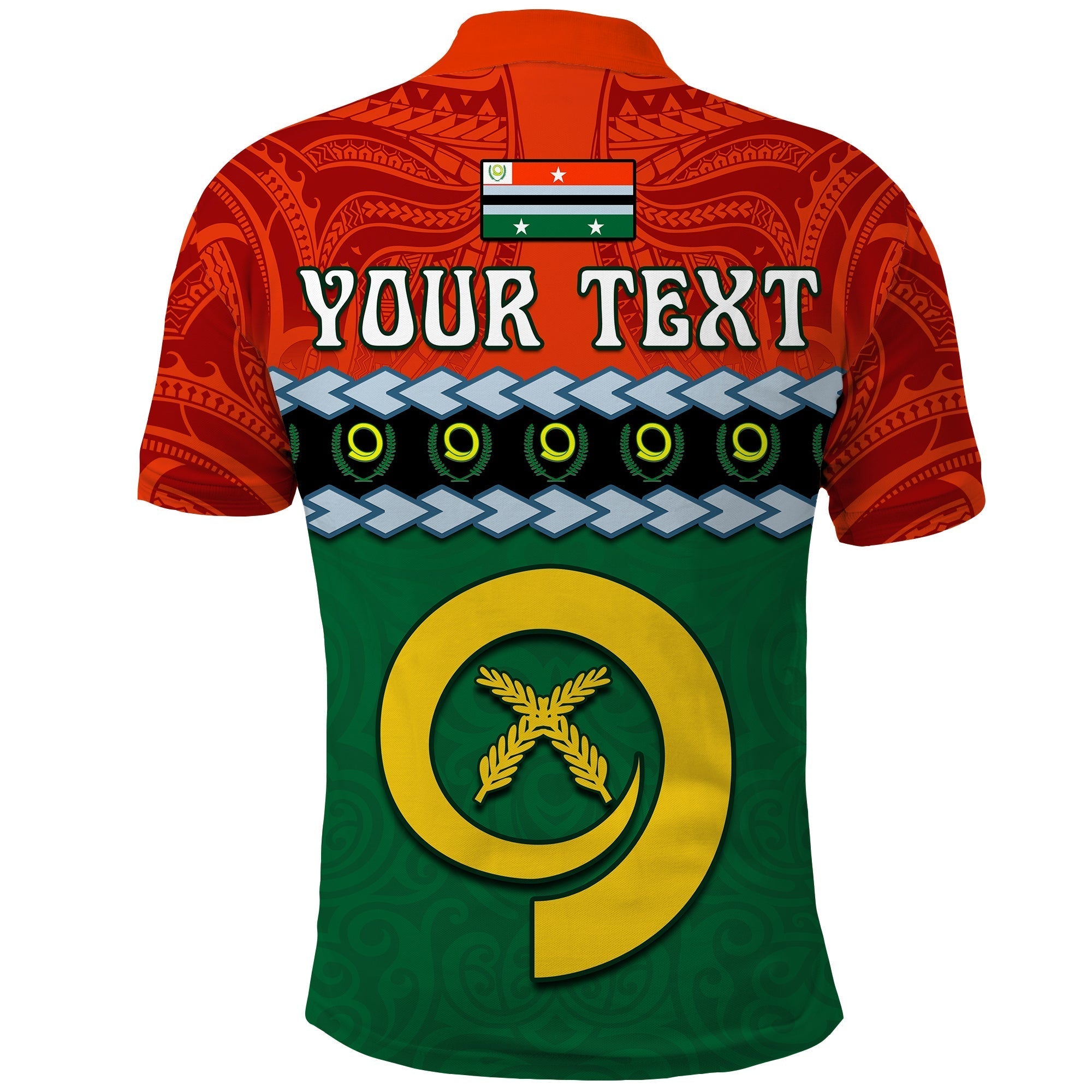 Custom Penama Province Polo Shirt Vanuatu Pig Tusk Polynesian Flag Style LT14