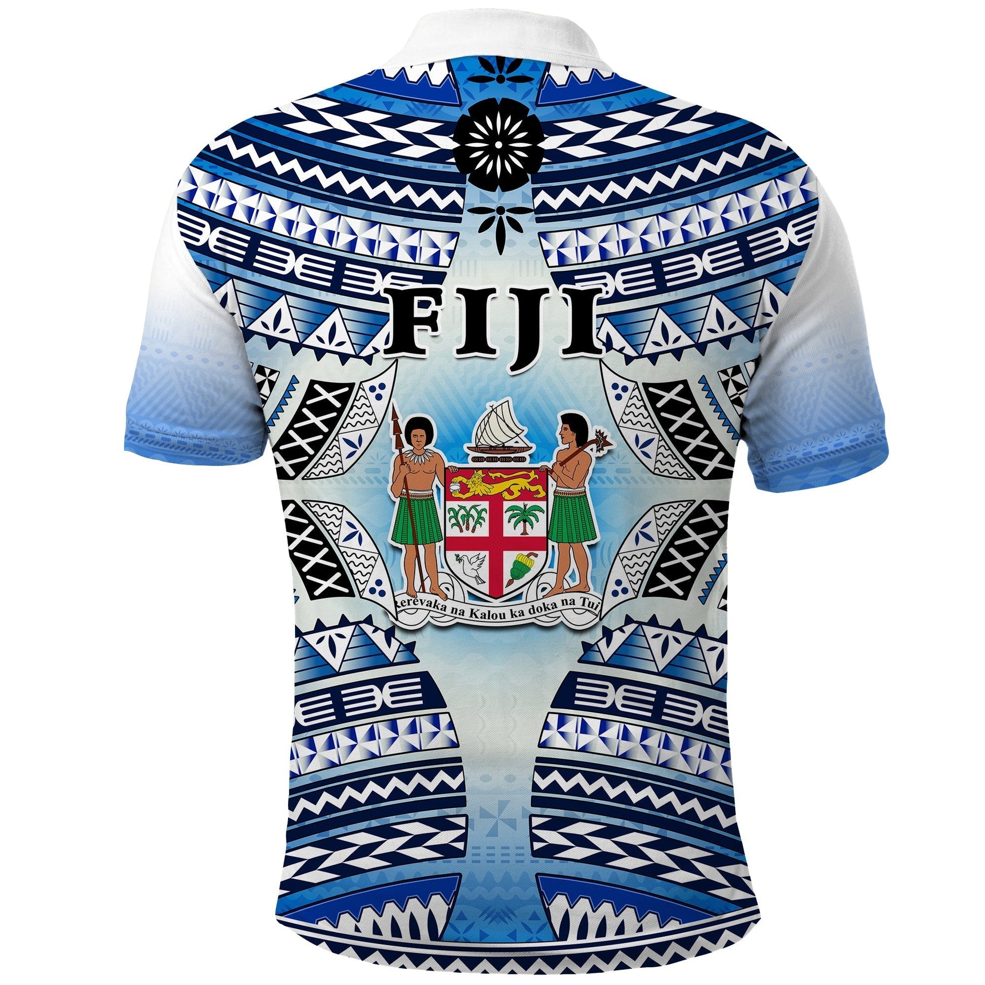 Fiji Polo Shirt Kaiviti Fijian Special Tapa Pattern LT14