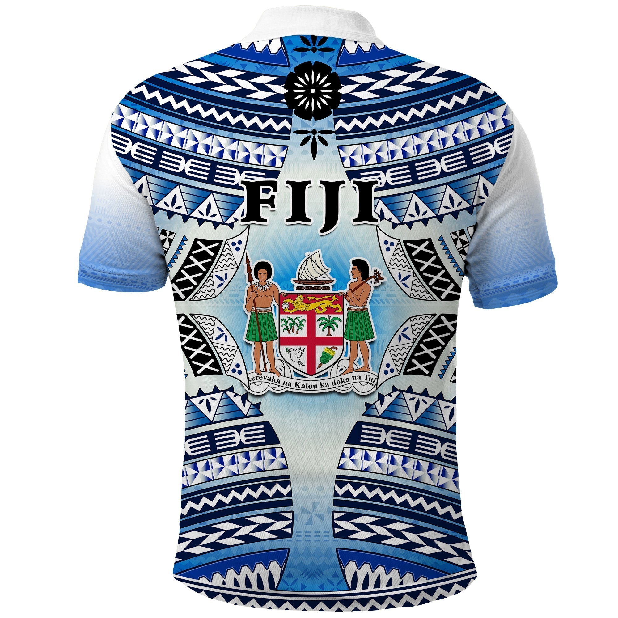 Fiji Polo Shirt Kaiviti Fijian Special Tapa Pattern LT14