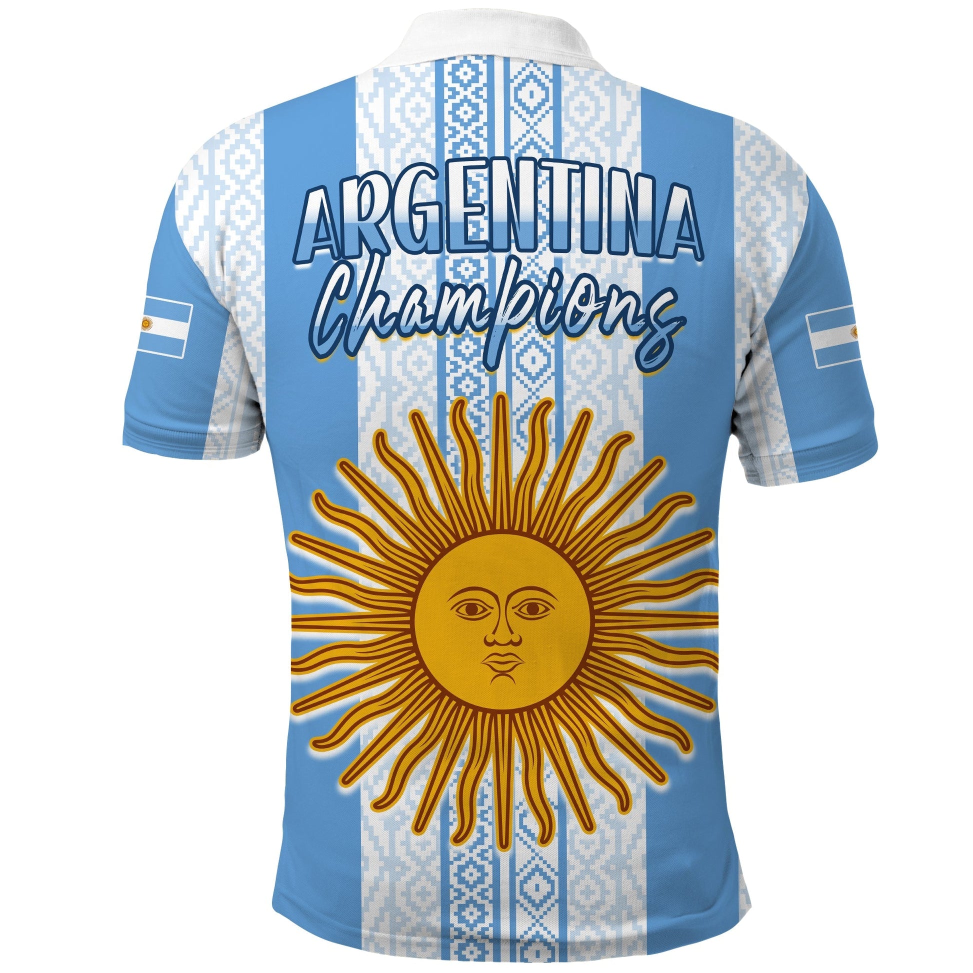 Argentina Football Polo Shirt Champions World Cup Gaucho Vamos LT13