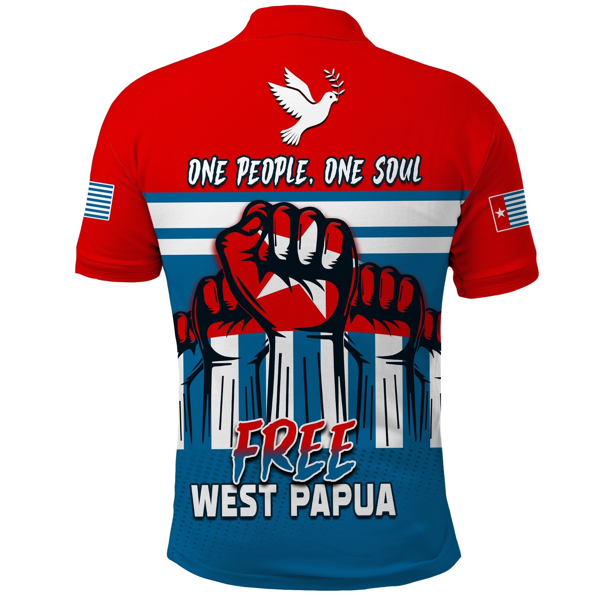 Custom Football Polo Shirt One People One Soul Strong West Papuan LT13