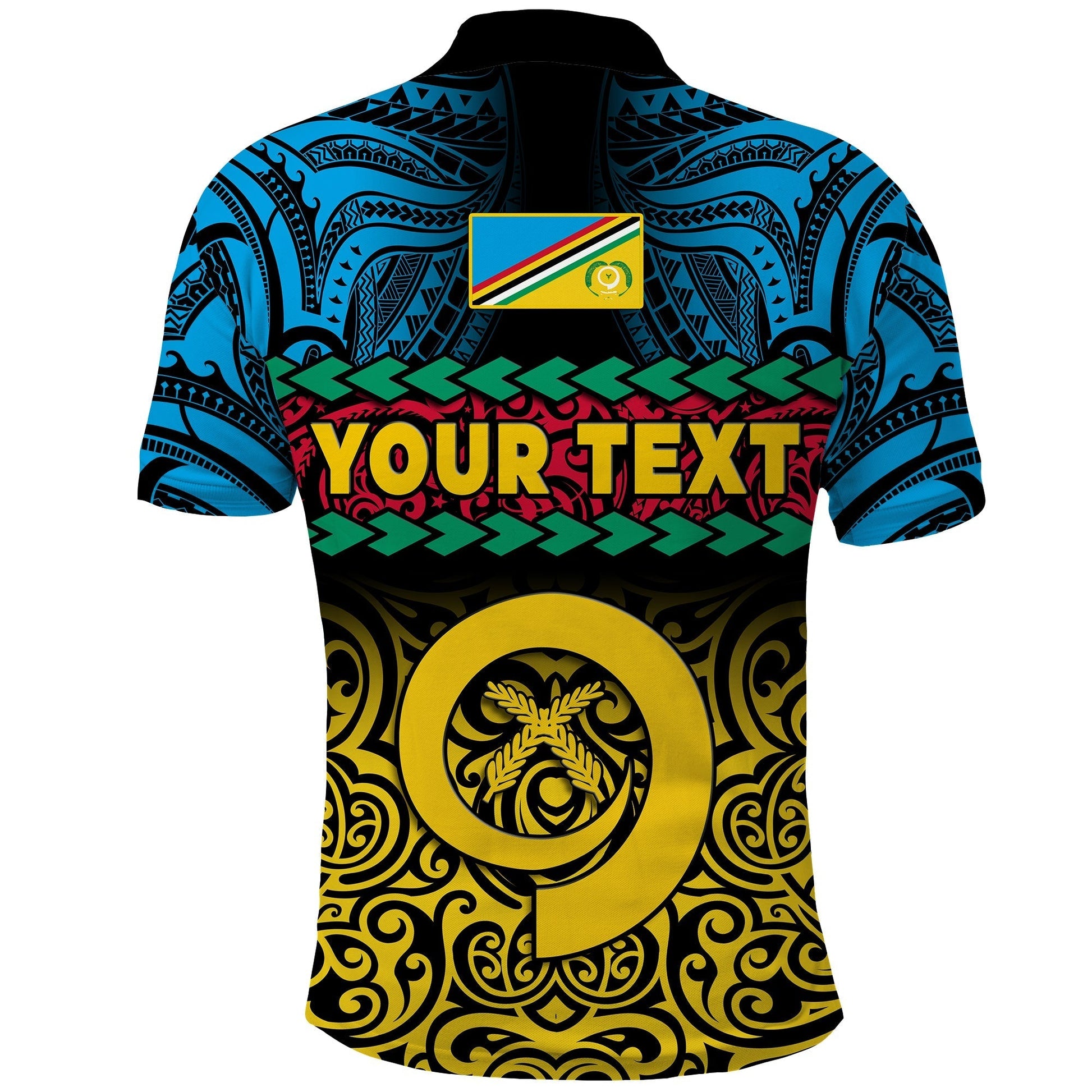 Custom Torba Province Polo Shirt Vanuatu Pig Tusk Polynesian Flag Style LT14