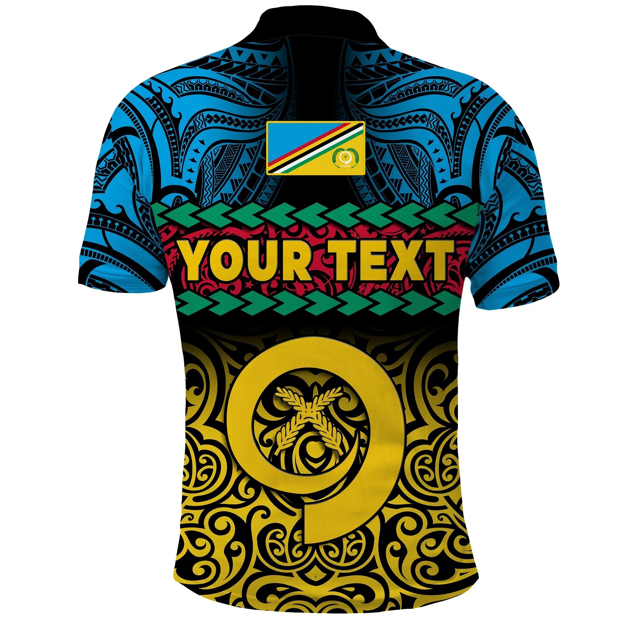 Custom Torba Province Polo Shirt Vanuatu Pig Tusk Polynesian Flag Style LT14