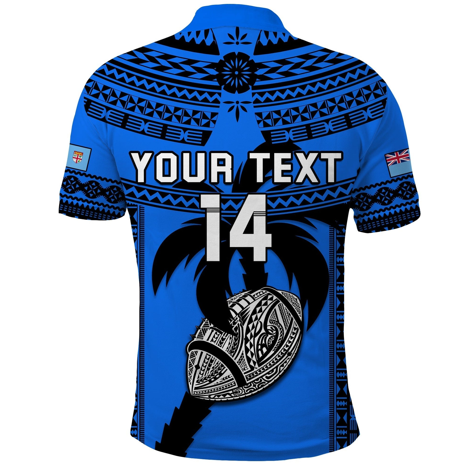 Custom Text And Number Fiji Rugby Polo Shirt Fijian Drua Super Polynesian Special Tapa Pattern LT14