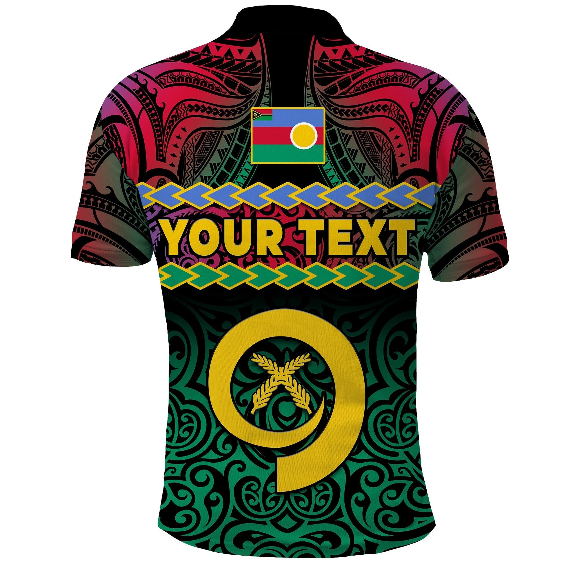 Custom Shefa Province Polo Shirt Vanuatu Pig Tusk Polynesian Flag Style LT14