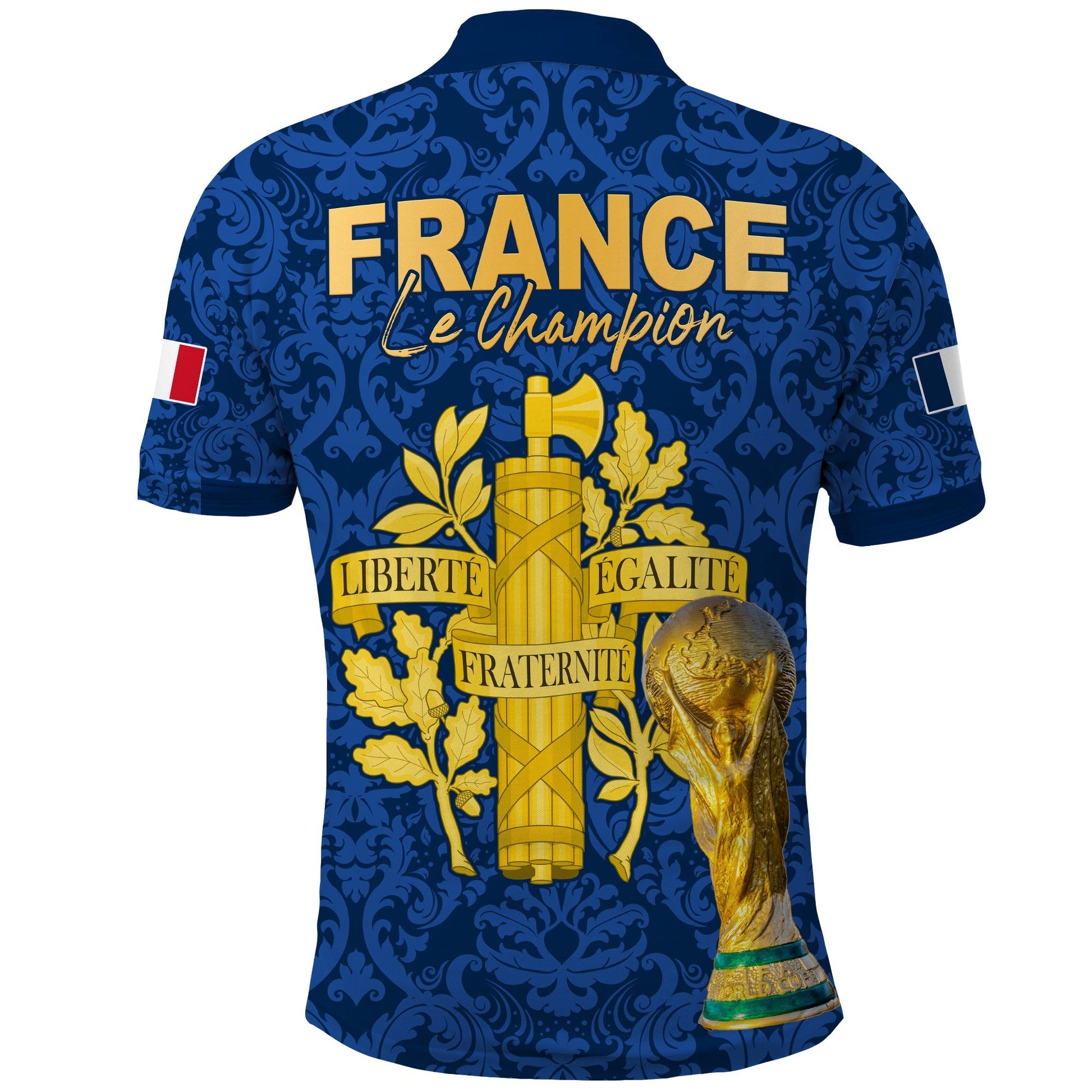 France Football Polo Shirt Elegant Lily World Cup Les Bleus Le Champion LT13