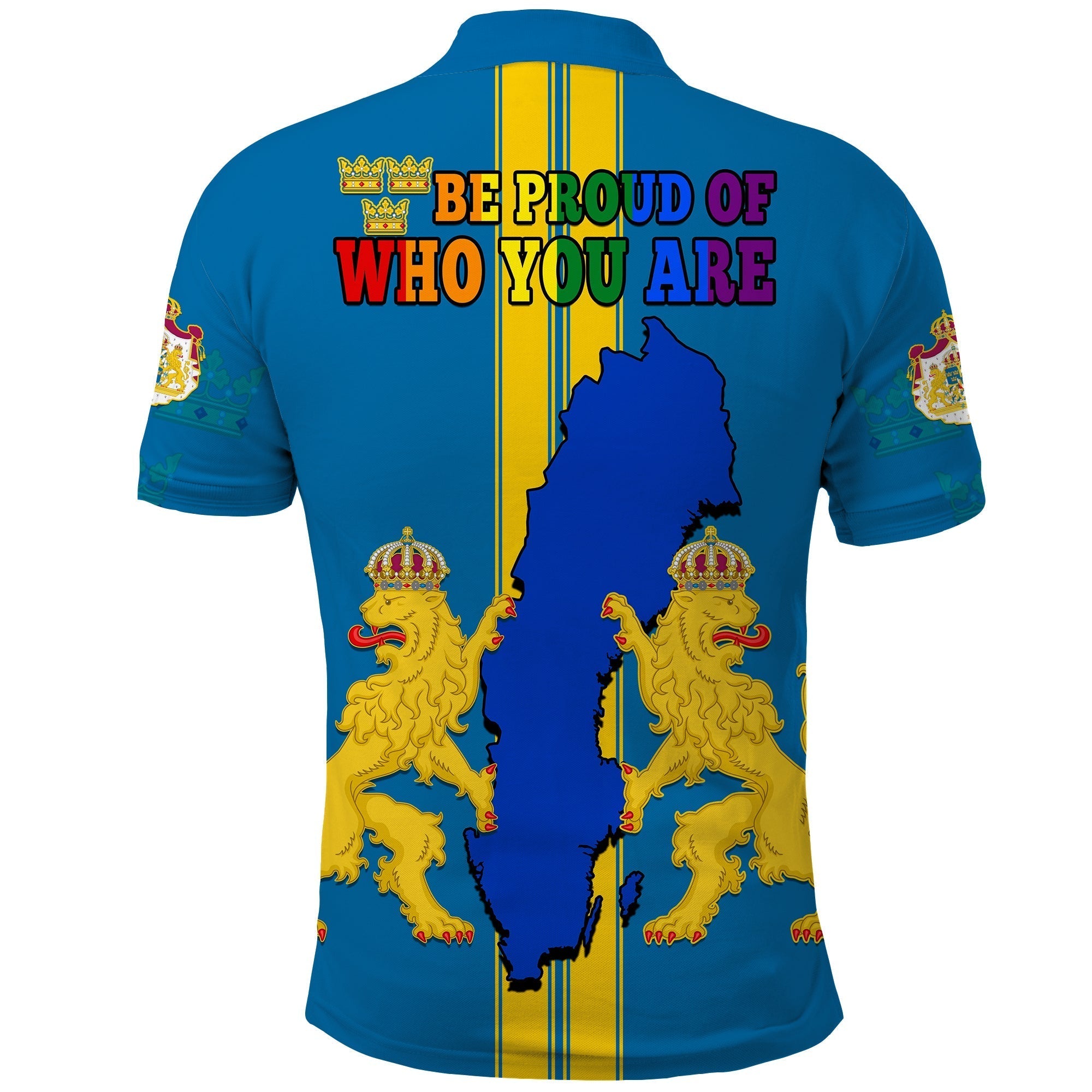 Sweden LGBT Day Polo Shirt Be Proud Of Who You Are LT14