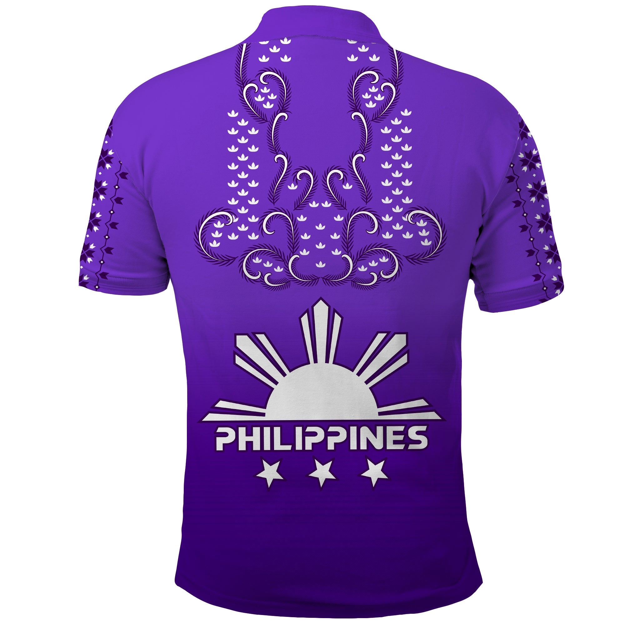 Philippines Polo Shirt Sun Filipino Purple Barong LT13