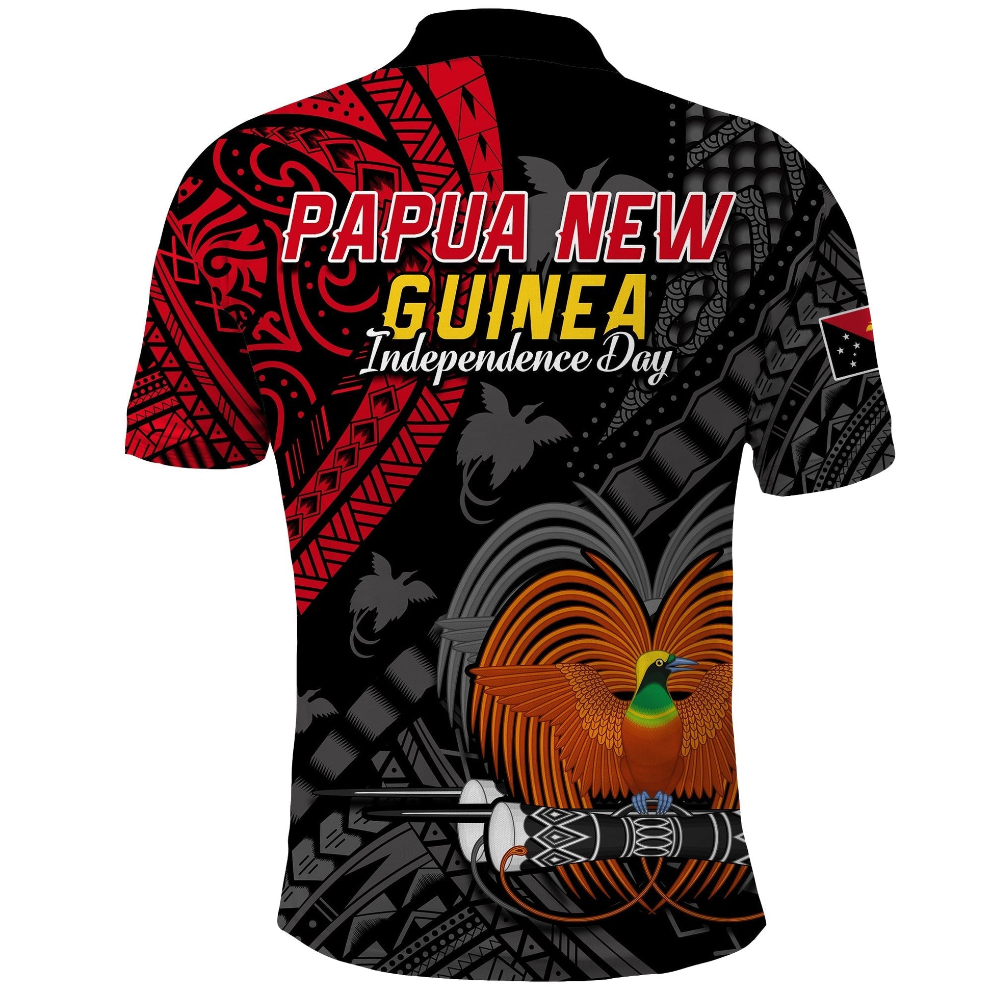 Papua New Guinea Polo Shirt Raggiana Birds Of Paradise Happy 47th Independence Day LT13