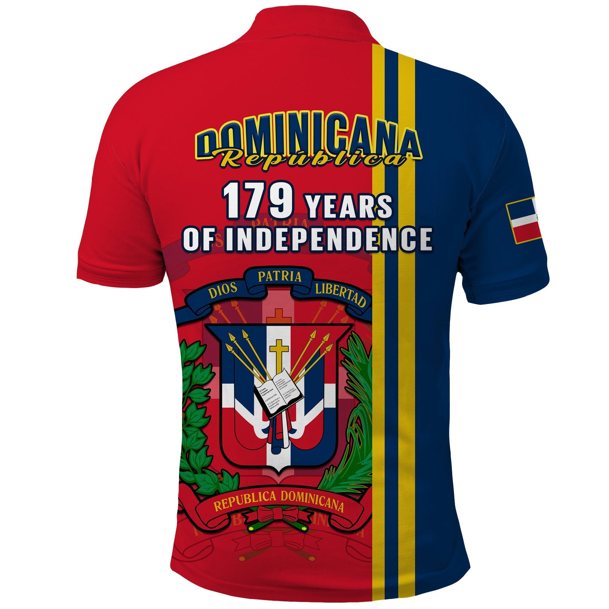 Dominican Republic Polo Shirt Happy 179 Years Of Independence LT14