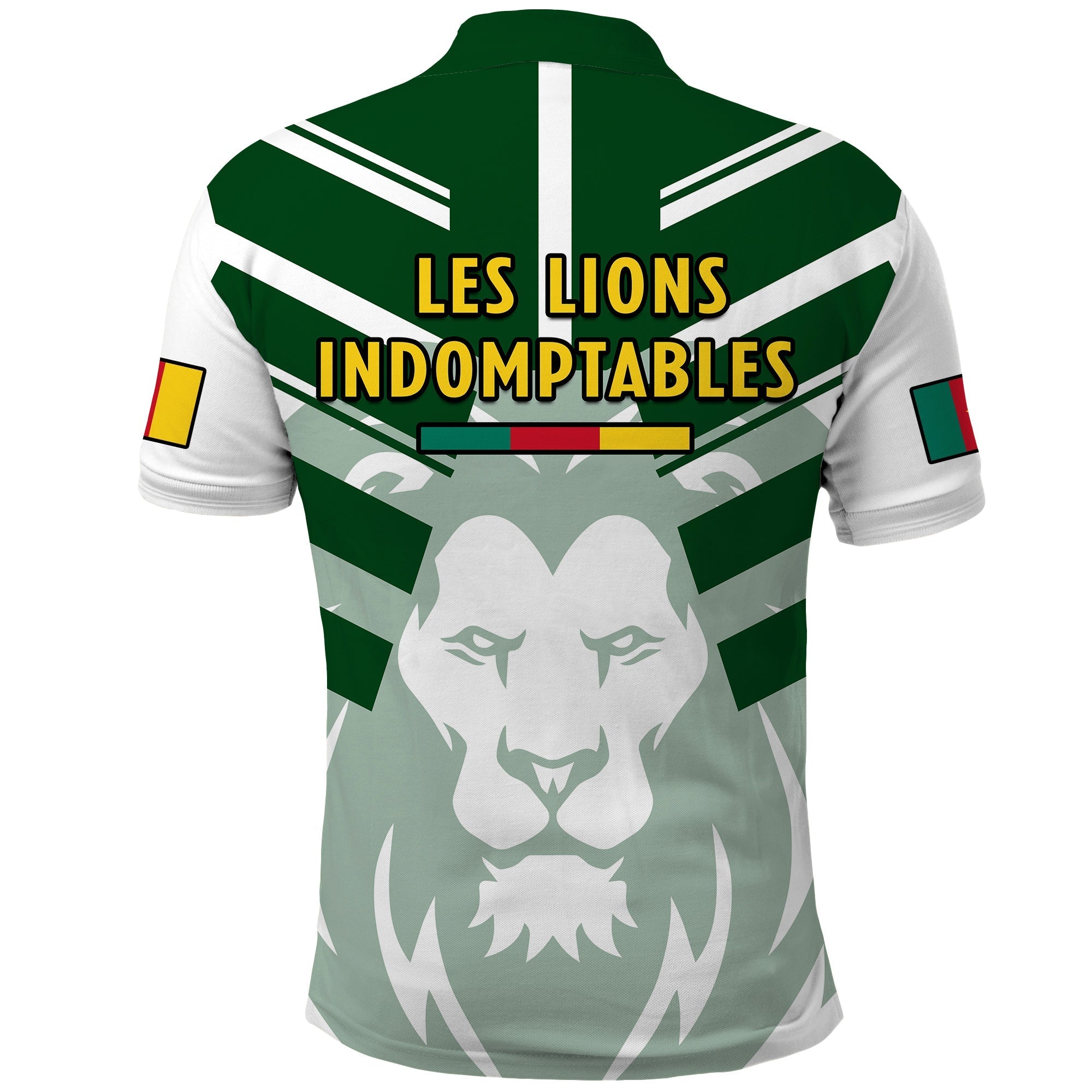 Cameroon Football Polo Shirt Les Lions Indomptables White Football 2022 LT14