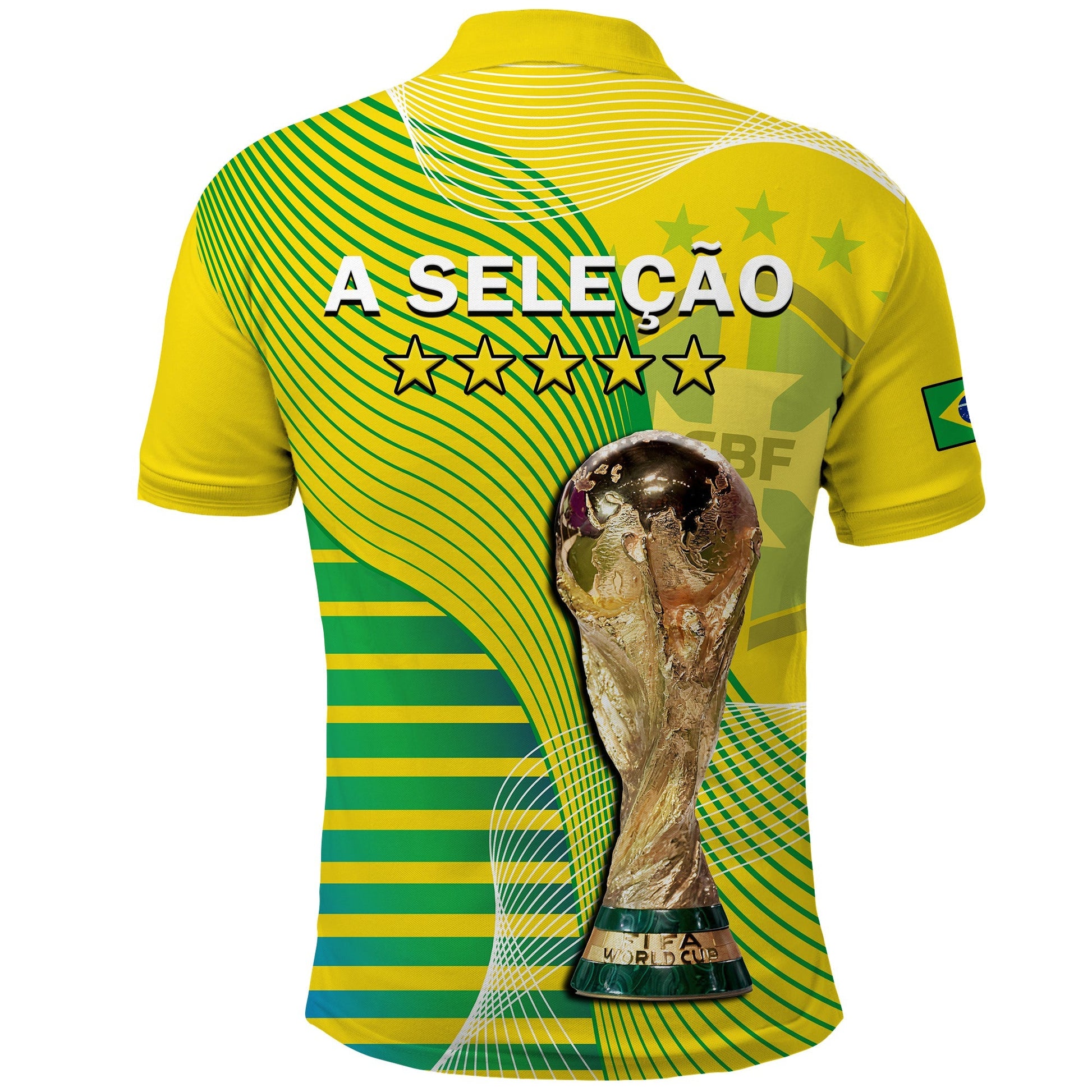 Brazil Football Polo Shirt Canarinha Champions WC 2022 LT14