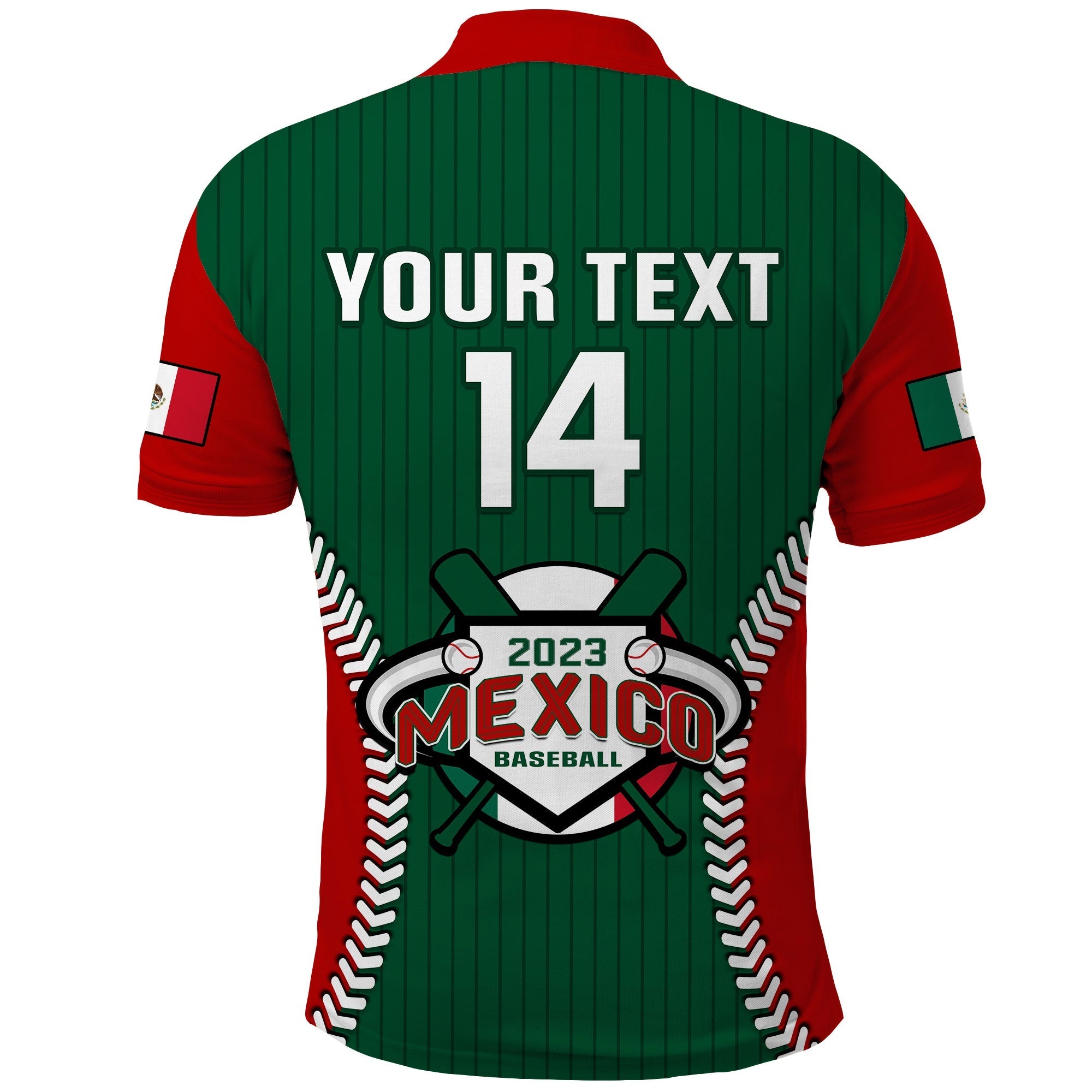 (Custom Text And Number) Mexico Polo Shirt Baseball Sporty Style LT14