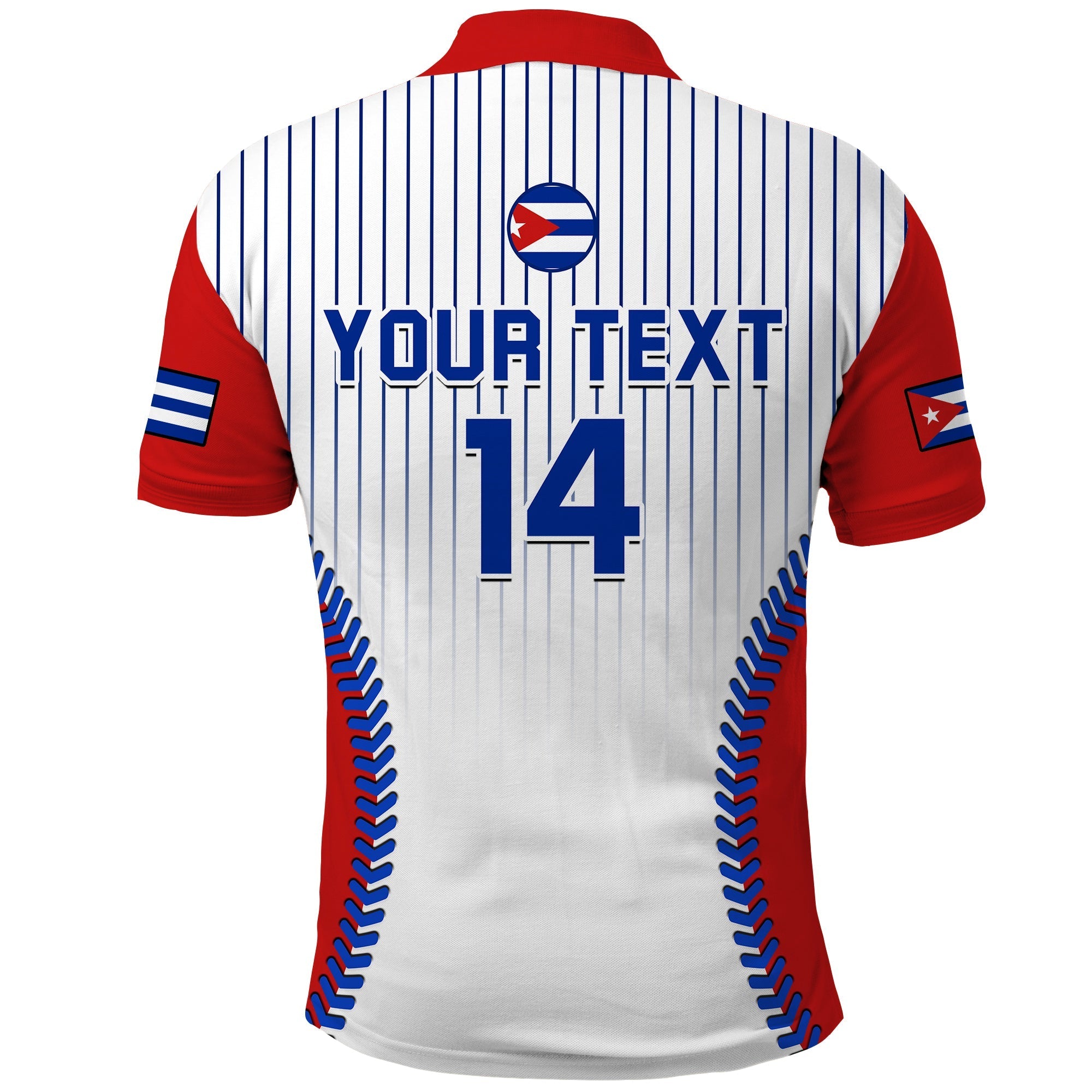 (Custom Text And Number) Cuba Polo Shirt Baseball Sporty Style LT14