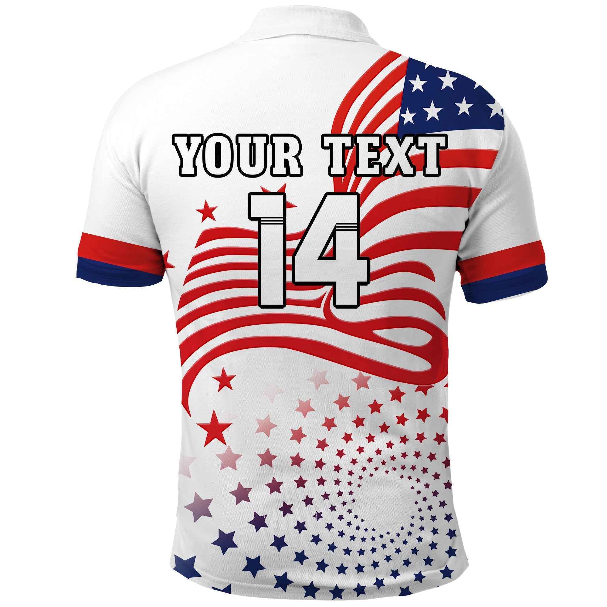 (Custom Text And Number) United States Football Polo Shirt The Yanks USA Football 2022 LT14