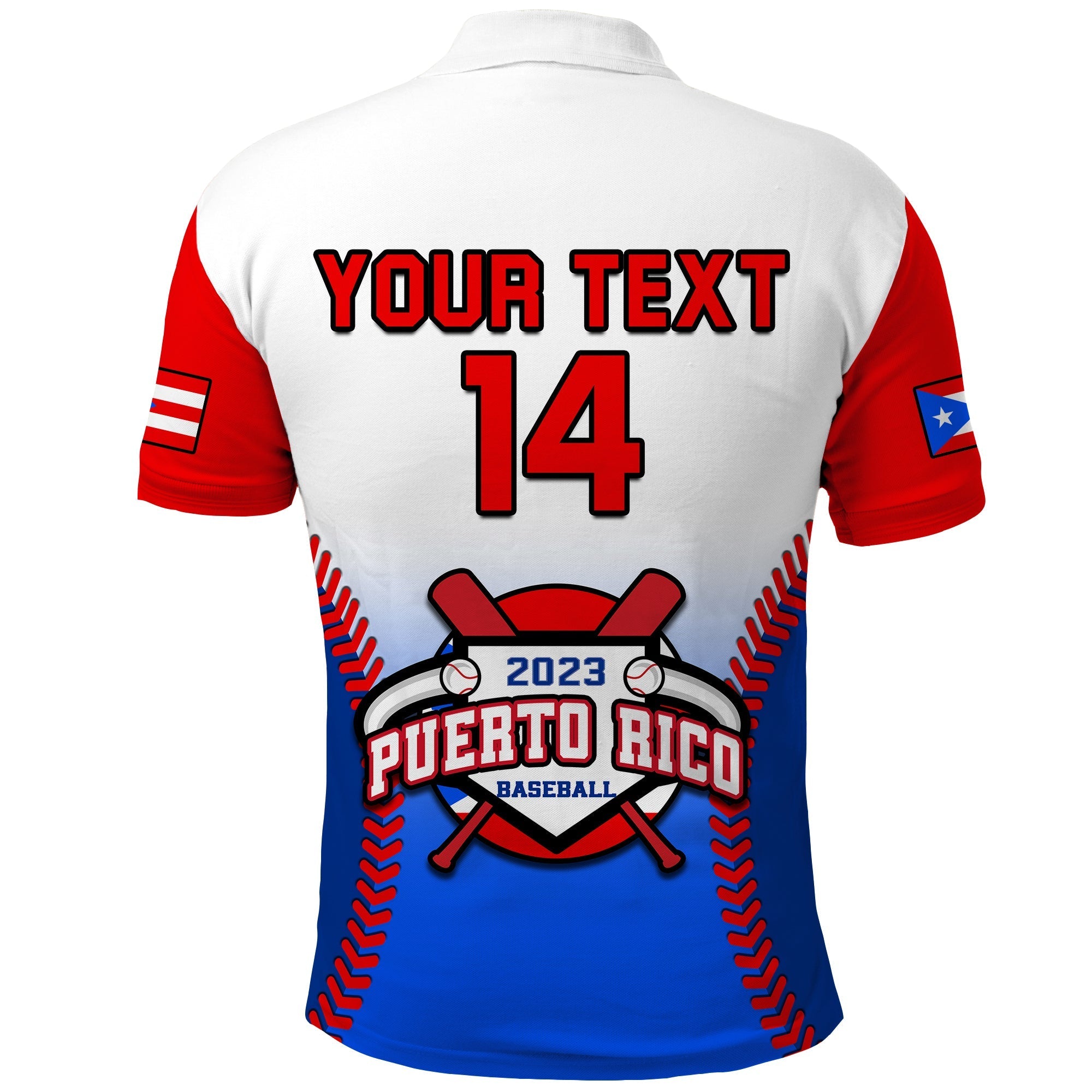 (Custom Text And Number) Puerto Rico Polo Shirt 2023 Baseball Sporty Version LT14