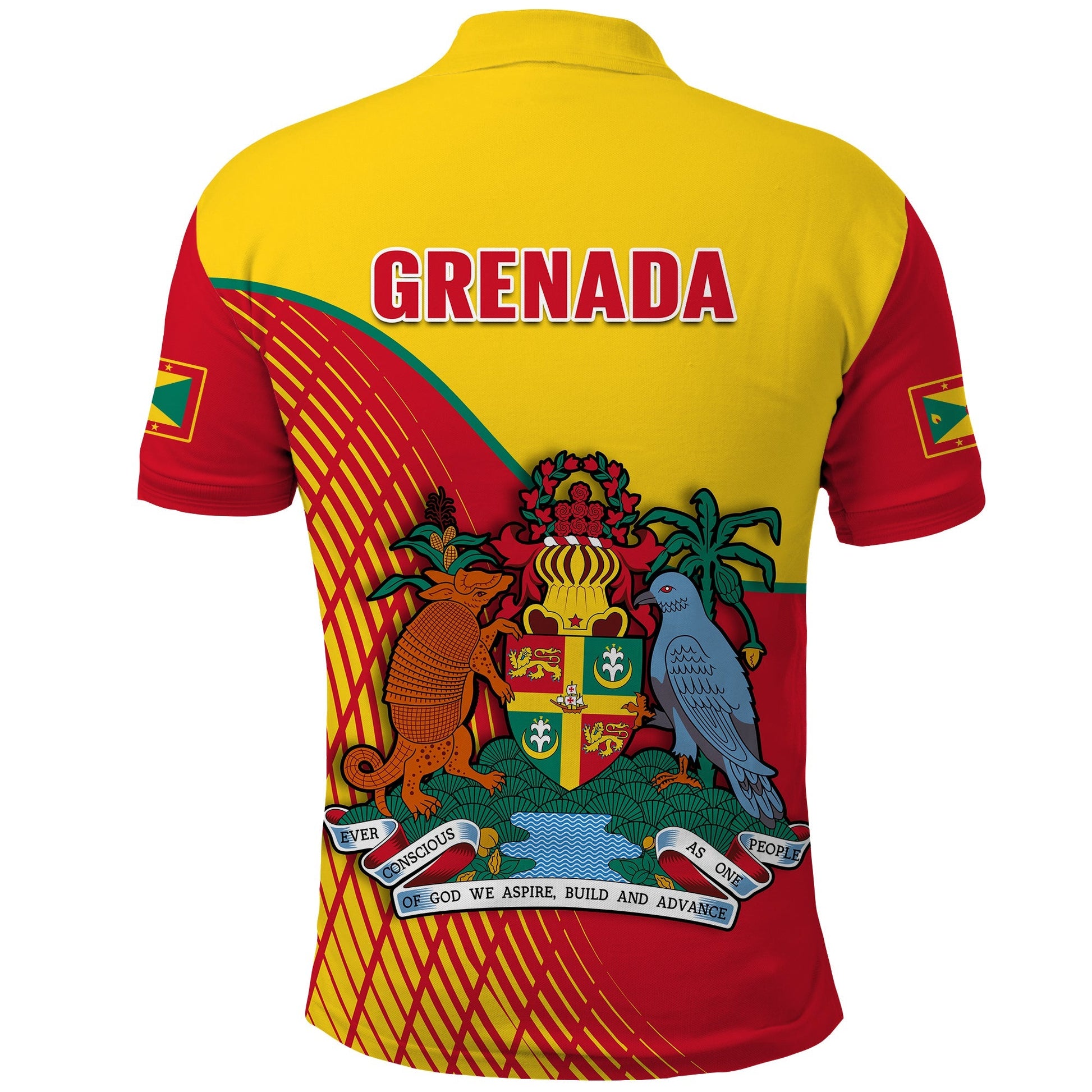 Grenada Polo Shirt Coat Of Arms Happy 49th Independence Day LT14