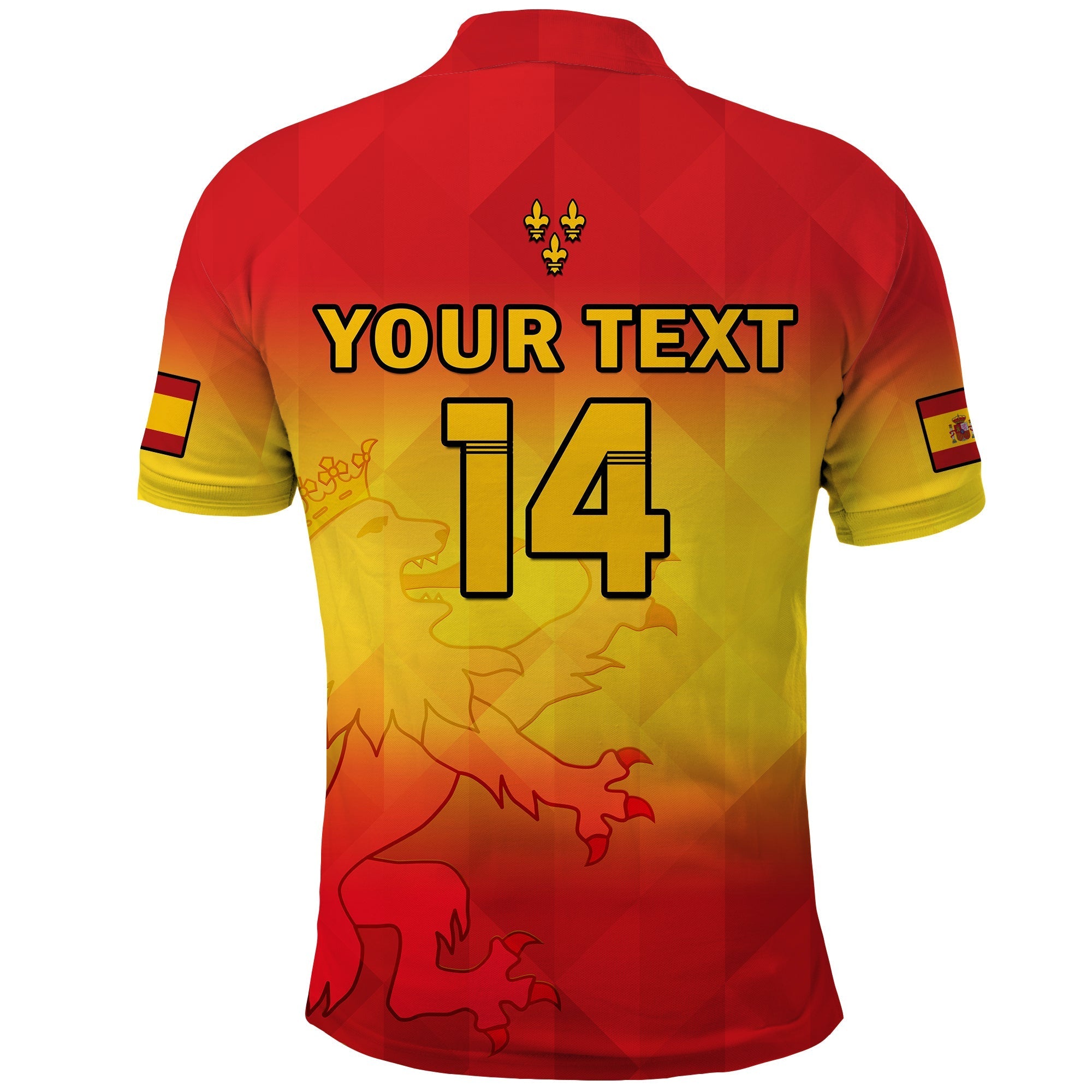 (Custom Text And Number) Spain Football Polo Shirt La Roja Football 2022 LT14
