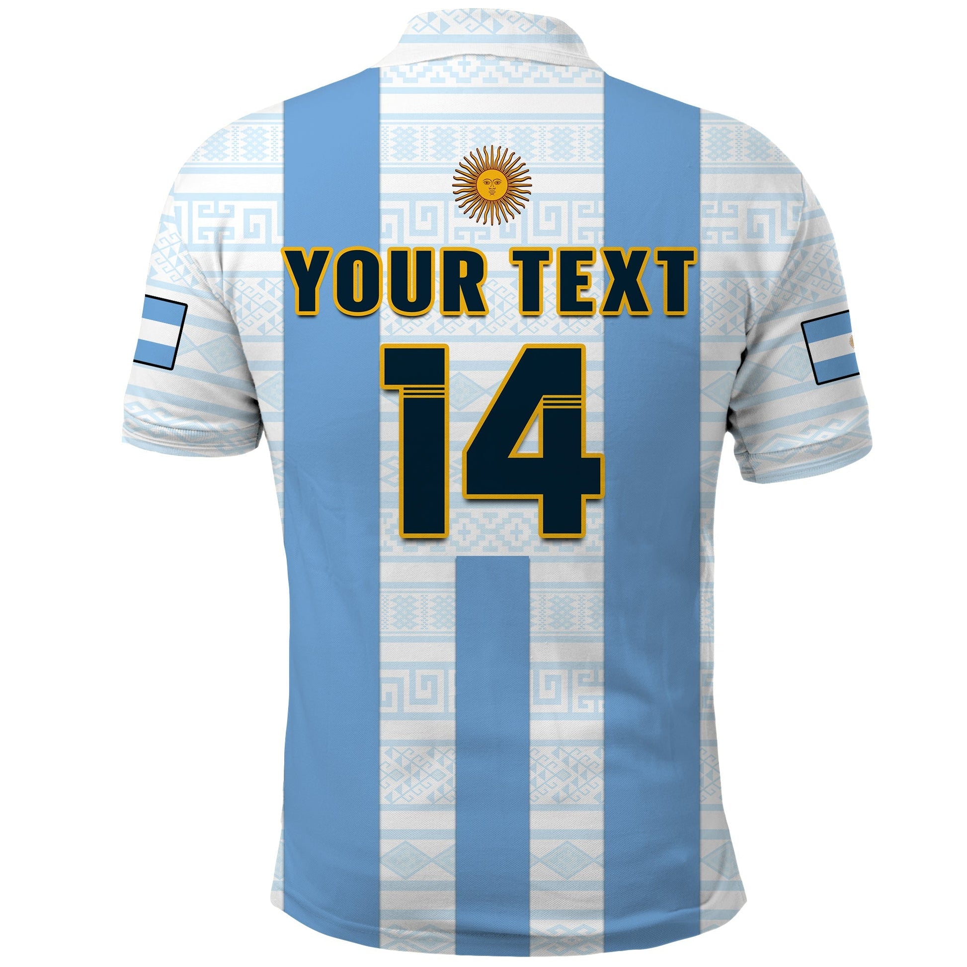 (Custom Text And Number) Argentina Football Polo Shirt World Cup La Albiceleste 3rd Champions Proud LT14