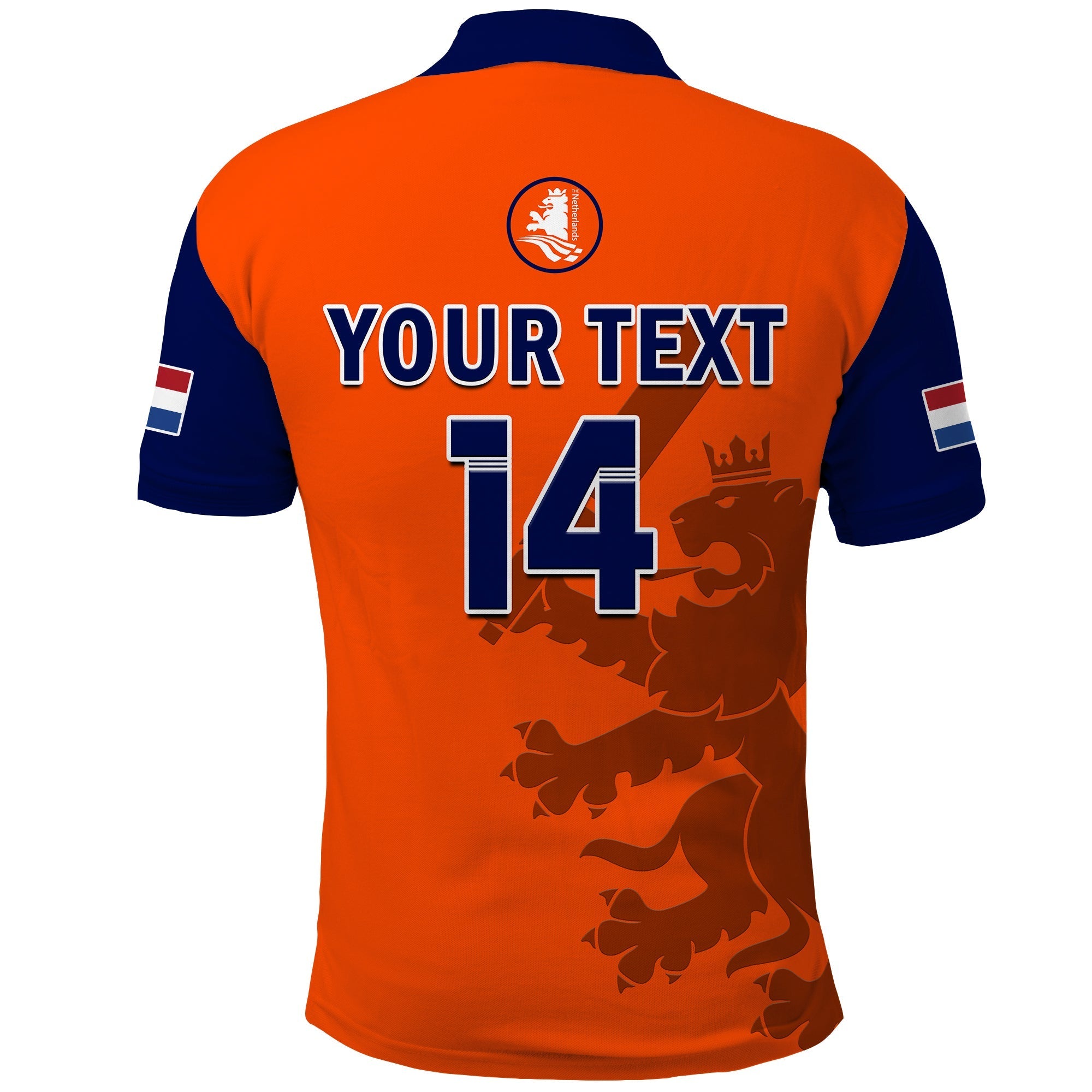 (Custom Text And Number) Netherlands Cricket Polo Shirt ODI Simple Orange Style LT14
