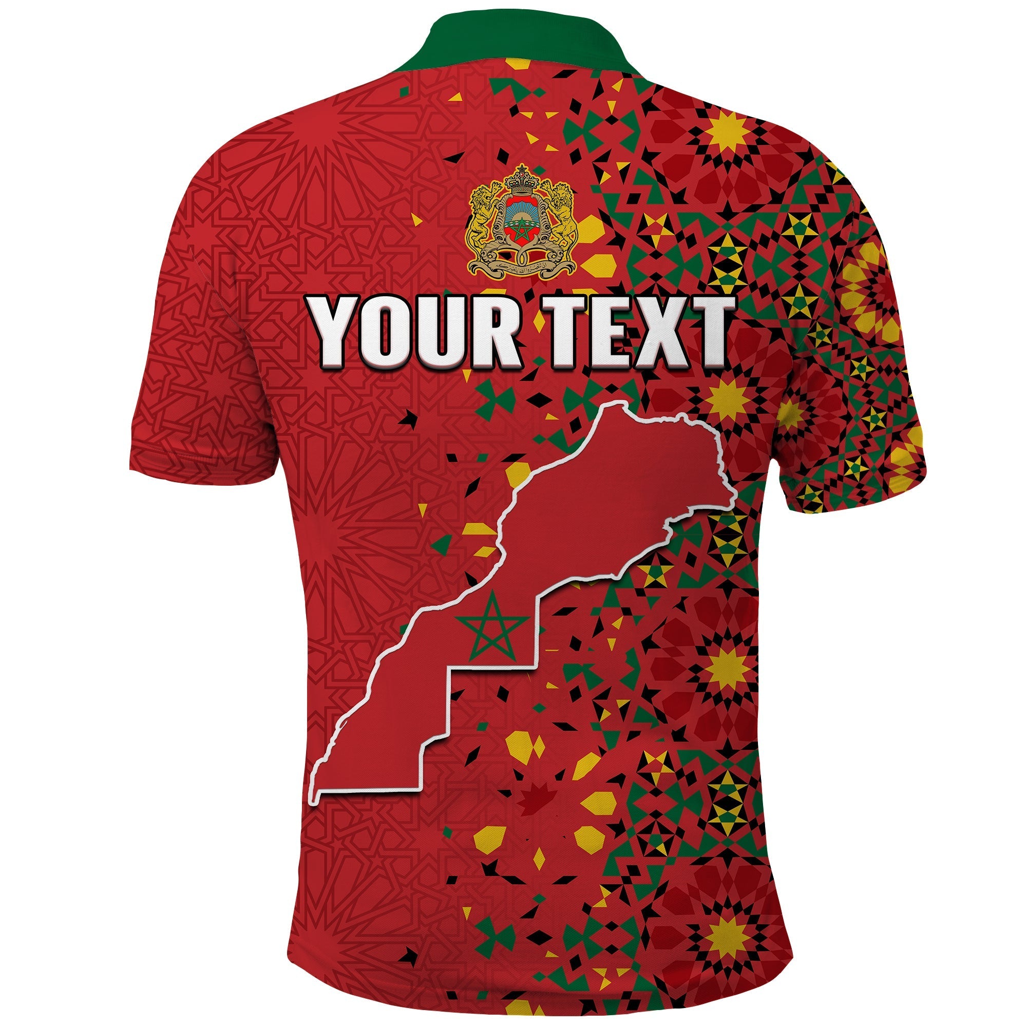 Custom Western Sahara Morocco Polo Shirt Map Red Moroccan Is Always In My Heart LT14