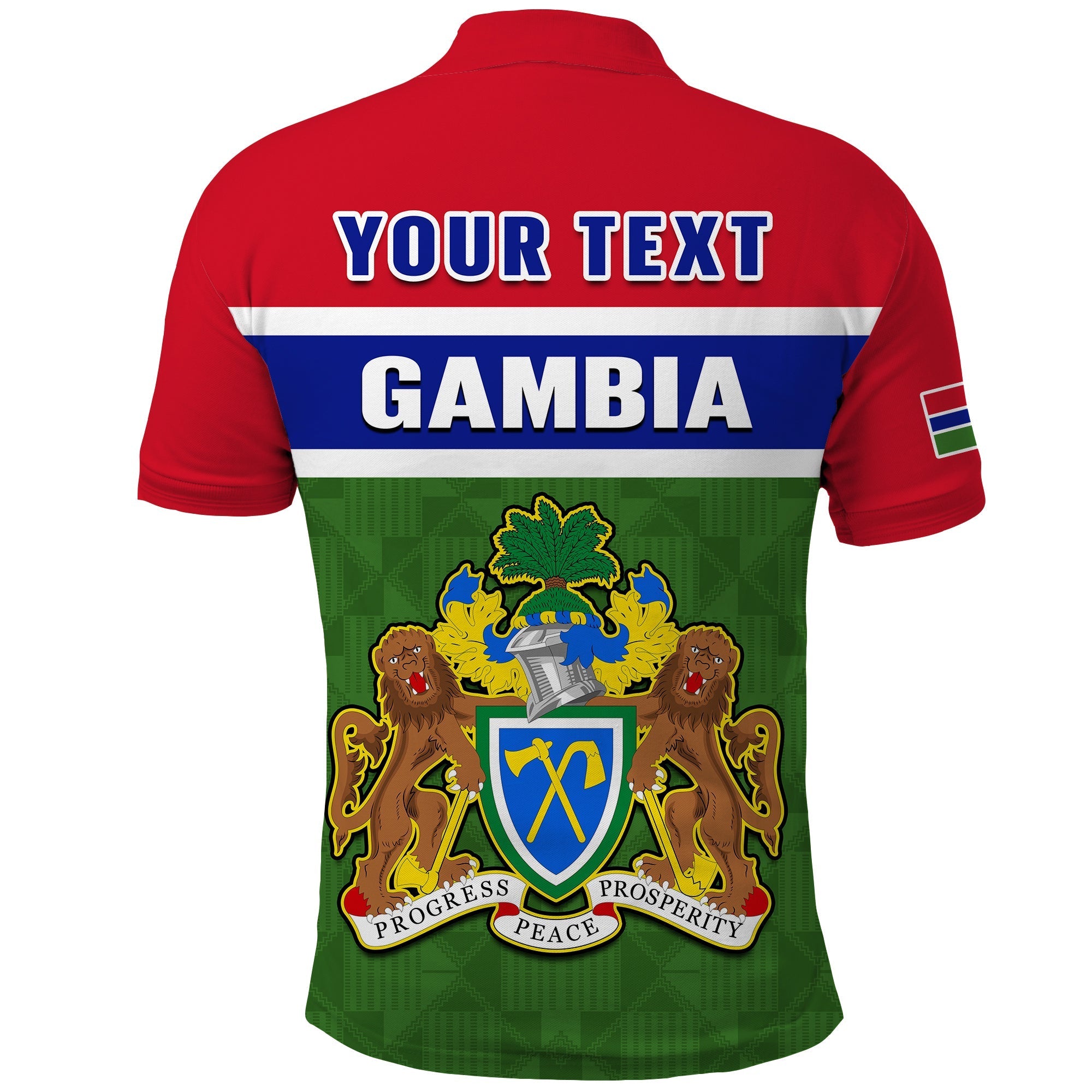 Custom Gambia Polo Shirt Happy 58th Independence Anniversary Flag Style LT14