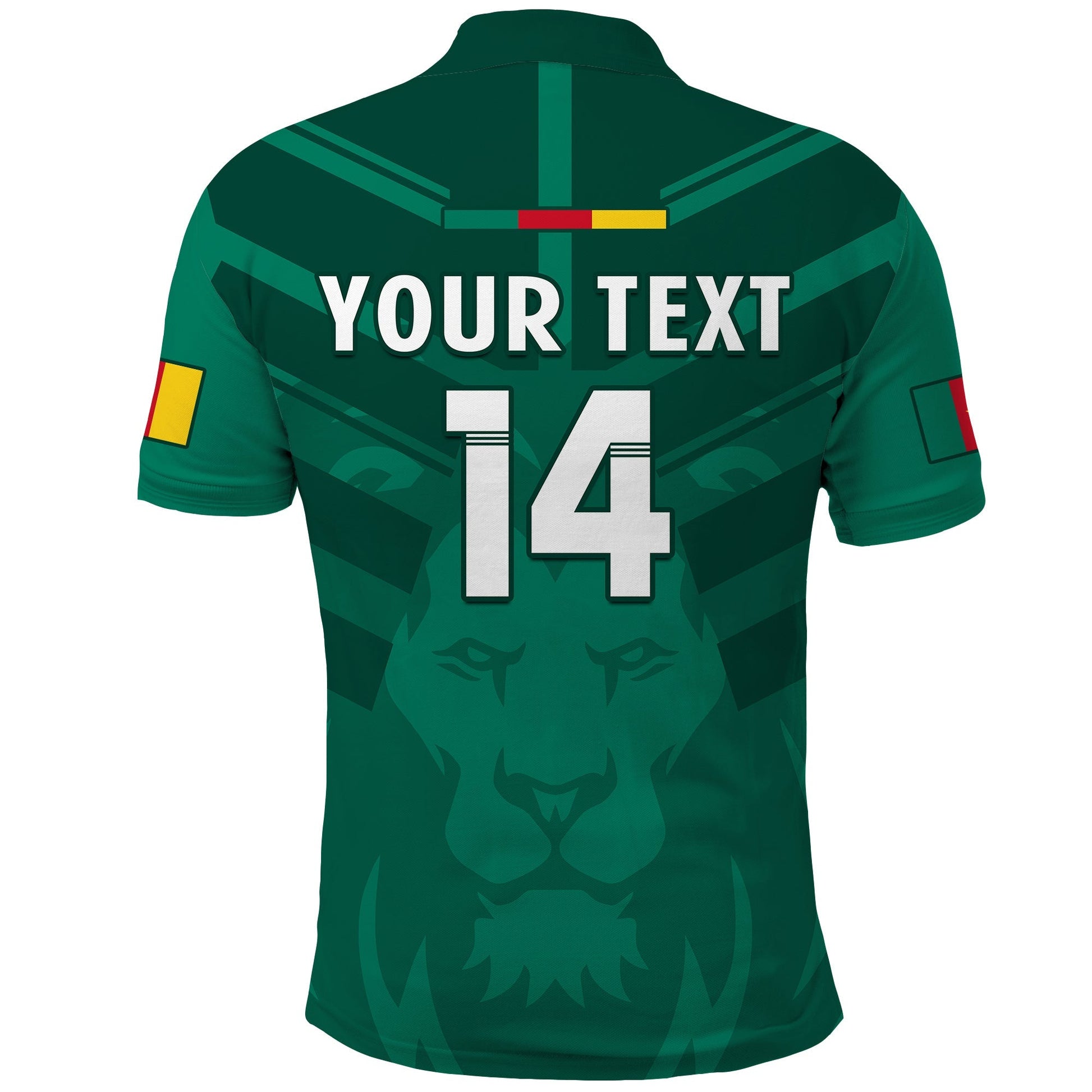 (Custom Text And Number) Cameroon Football Polo Shirt Les Lions Indomptables Green Football 2022 LT14
