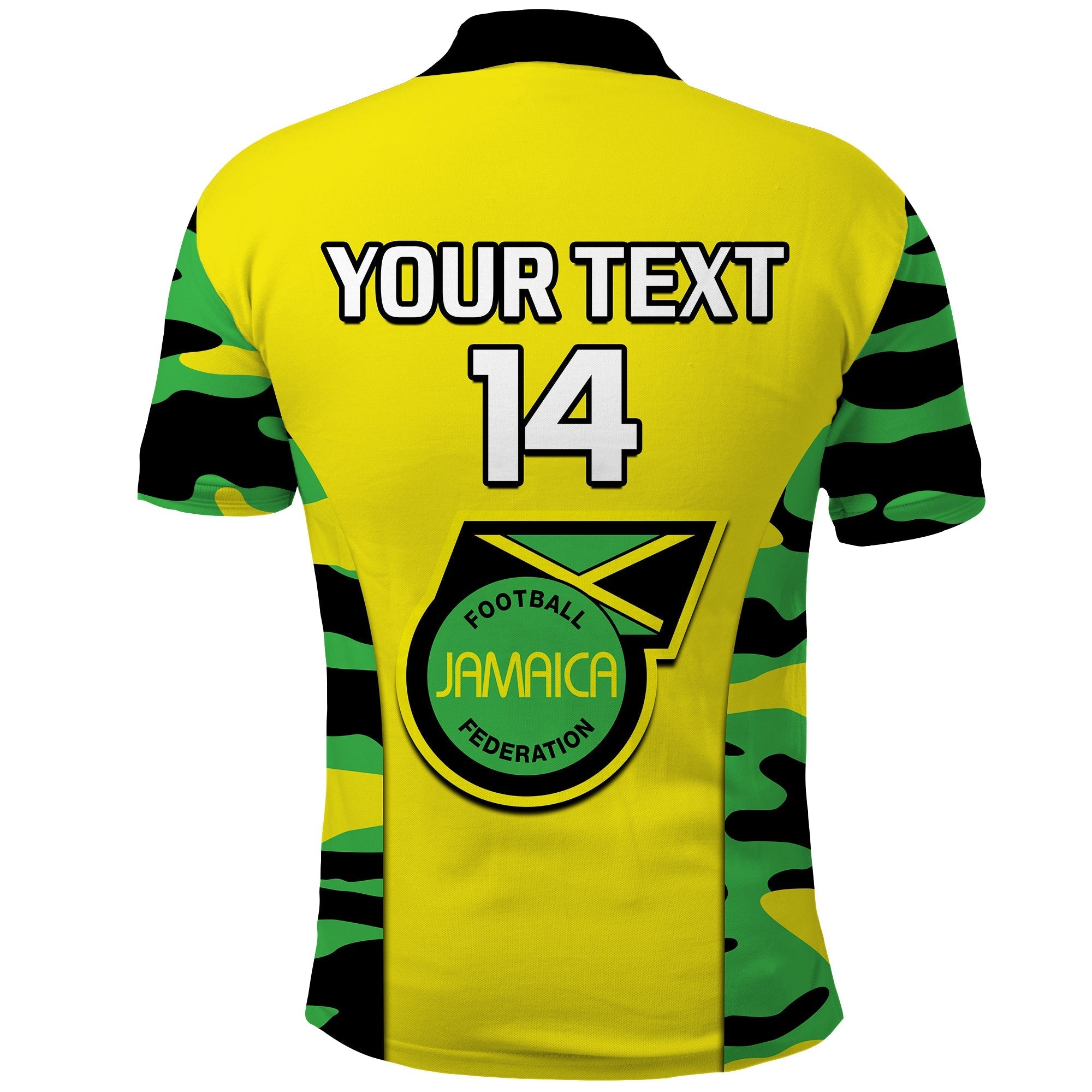 (Custom Text And Number) Jamaica Football Polo Shirt Reggae Girlz 2023 Cup Of Nations Ver.02 LT14