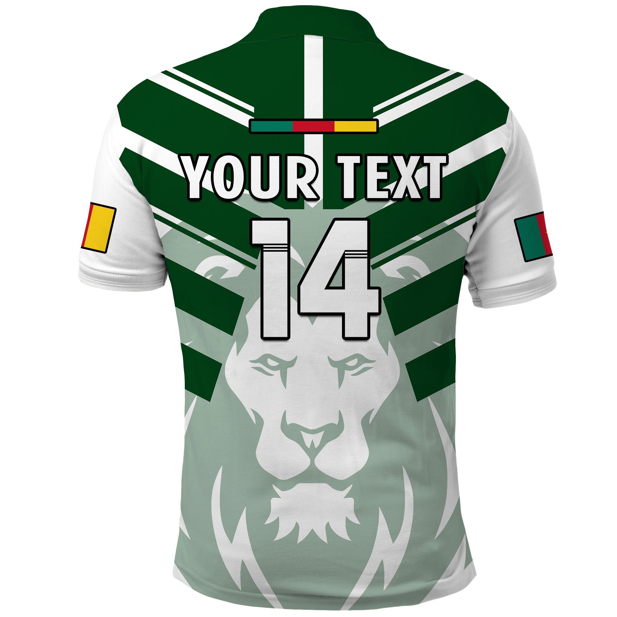 (Custom Text And Number) Cameroon Football Polo Shirt Les Lions Indomptables White Football 2022 LT14
