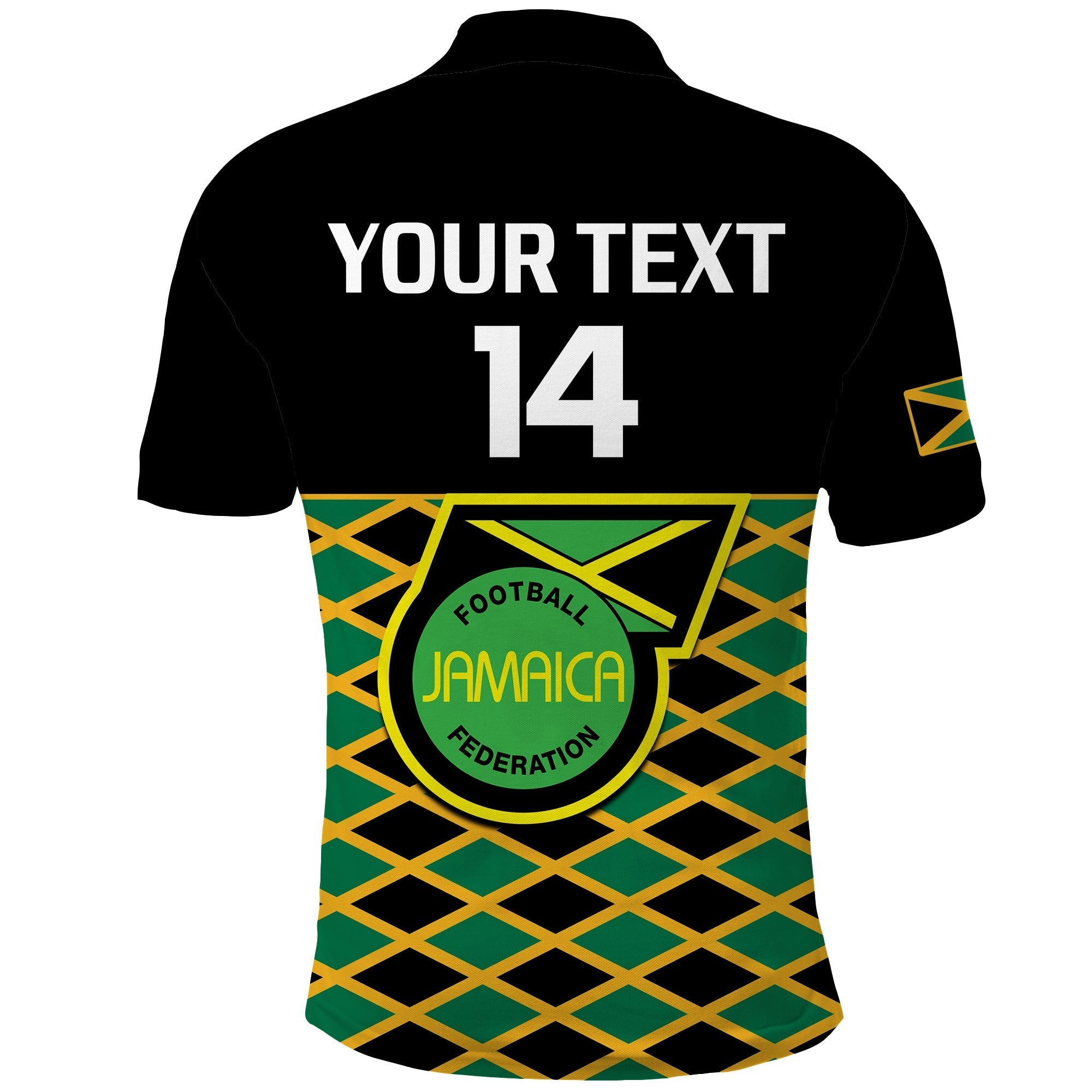 (Custom Text And Number) Jamaica Football Polo Shirt Reggae Girlz 2023 Cup Of Nations Ver.01 LT14