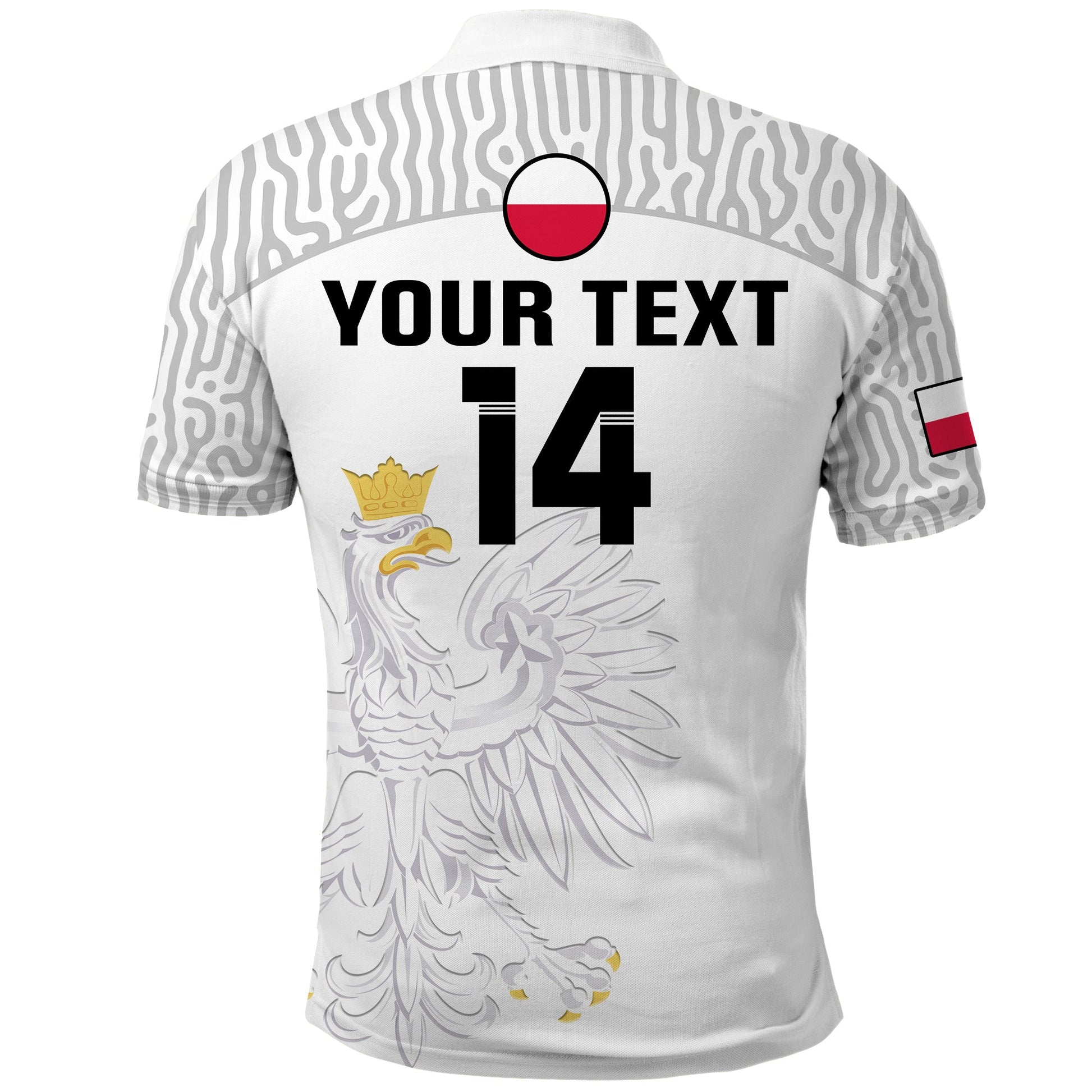 (Custom Text And Number) Poland Football Polo Shirt Polska Football 2022 White LT14