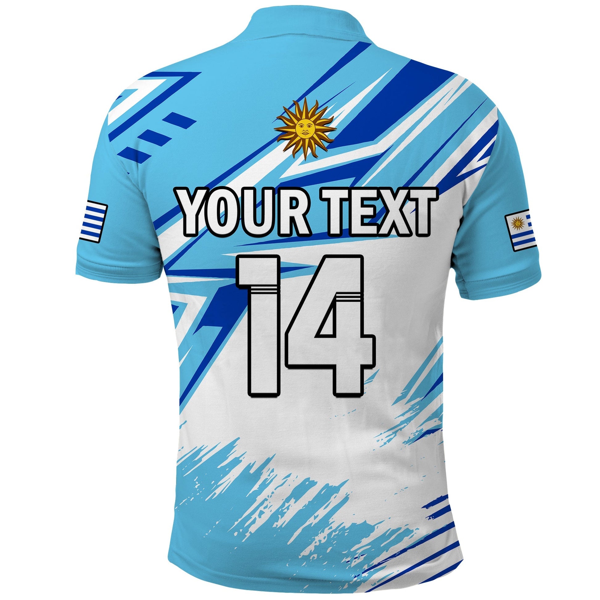 (Custom Text And Number) Uruguay Football Polo Shirt La Celeste WC 2022 Sporty Style LT14