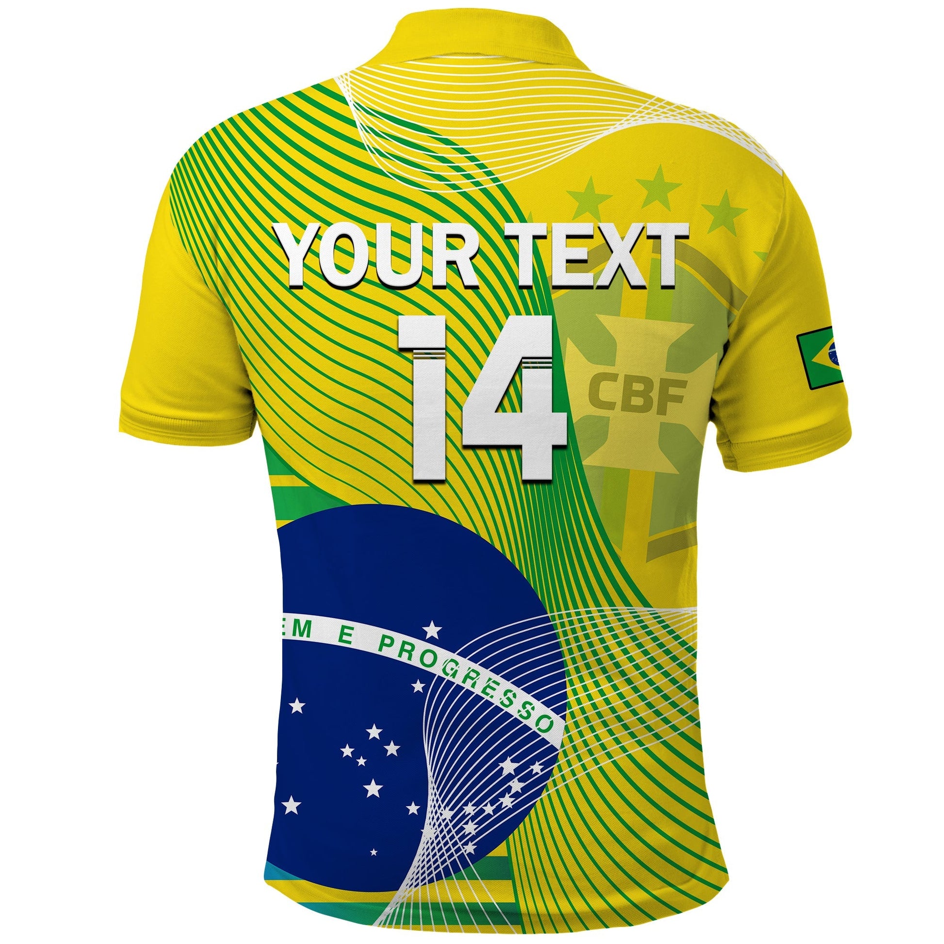 (Custom Text And Number) Brazil Football Polo Shirt Canarinha Champions WC 2022 LT14
