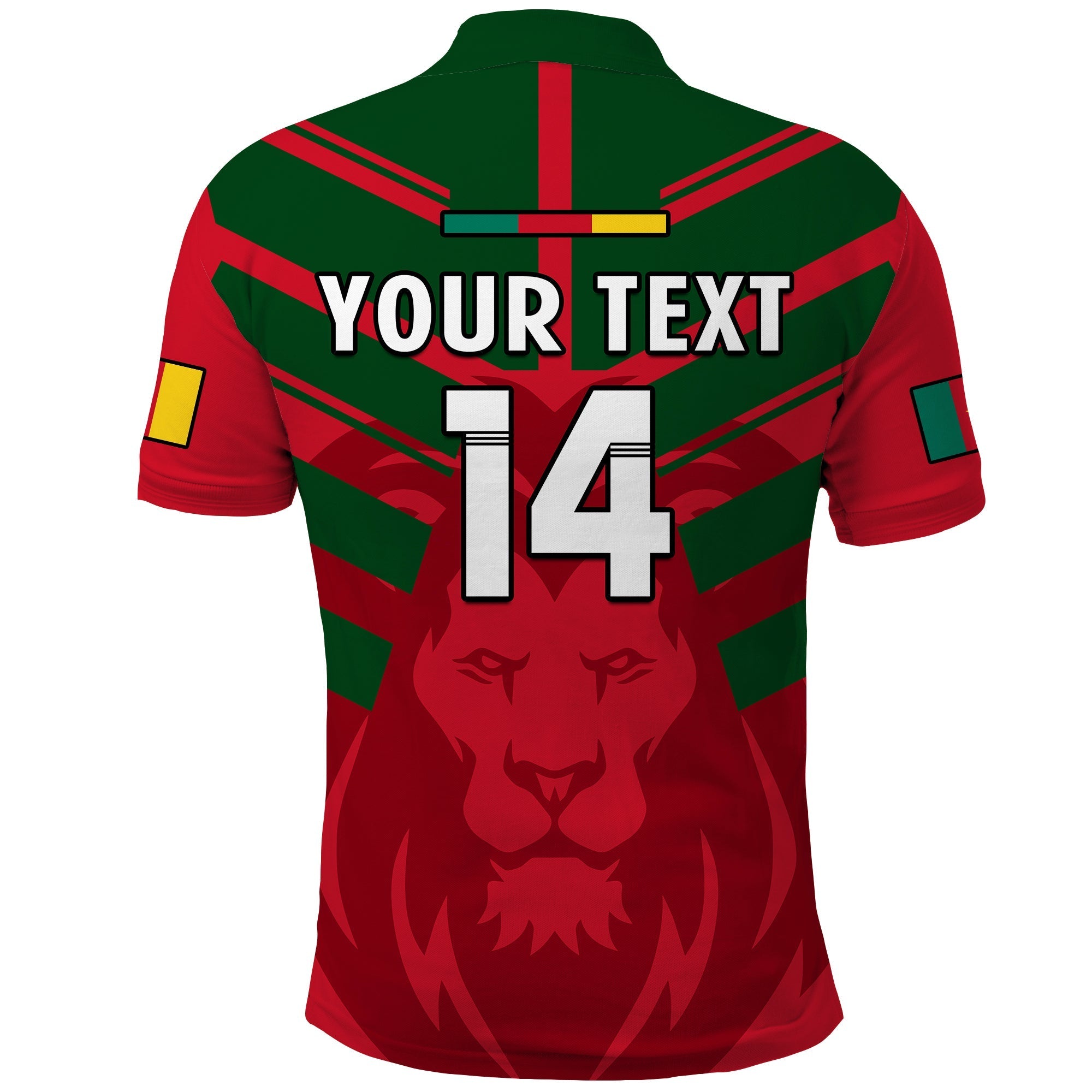 (Custom Text And Number) Cameroon Football Polo Shirt Les Lions Indomptables Red Football 2022 LT14