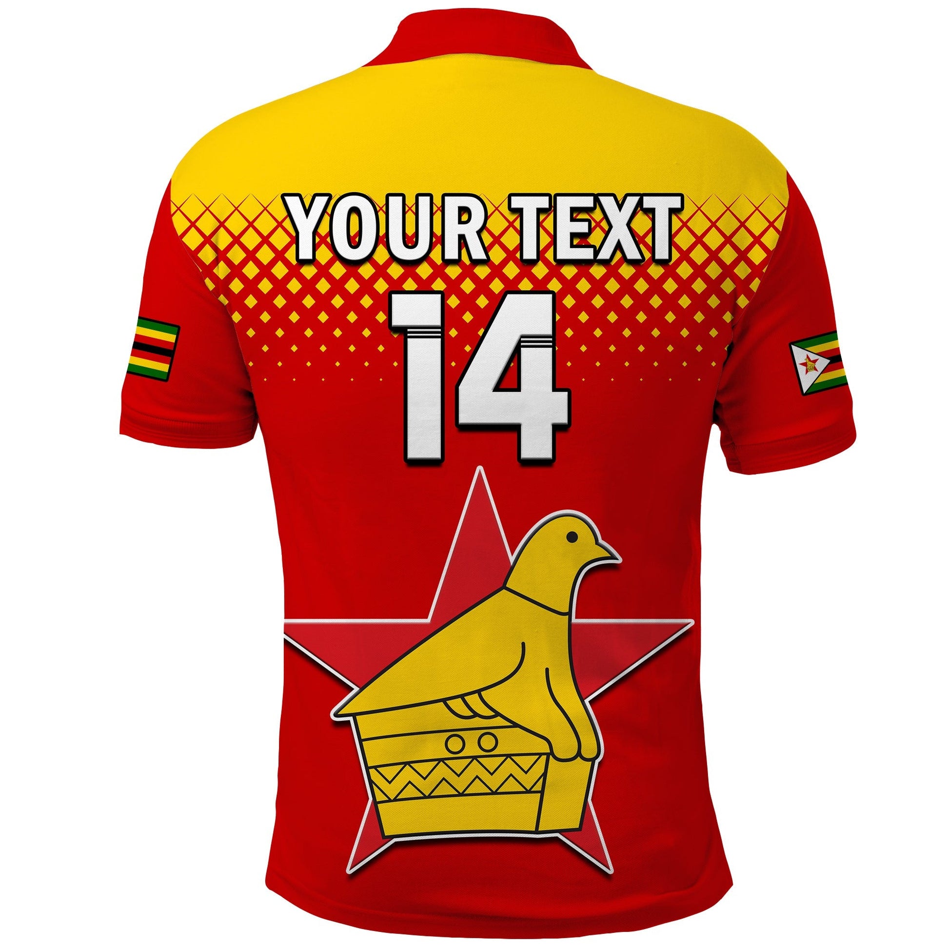 (Custom Text And Number) Zimbabwe Cricket Polo Shirt The Chevrons ODI Style LT14