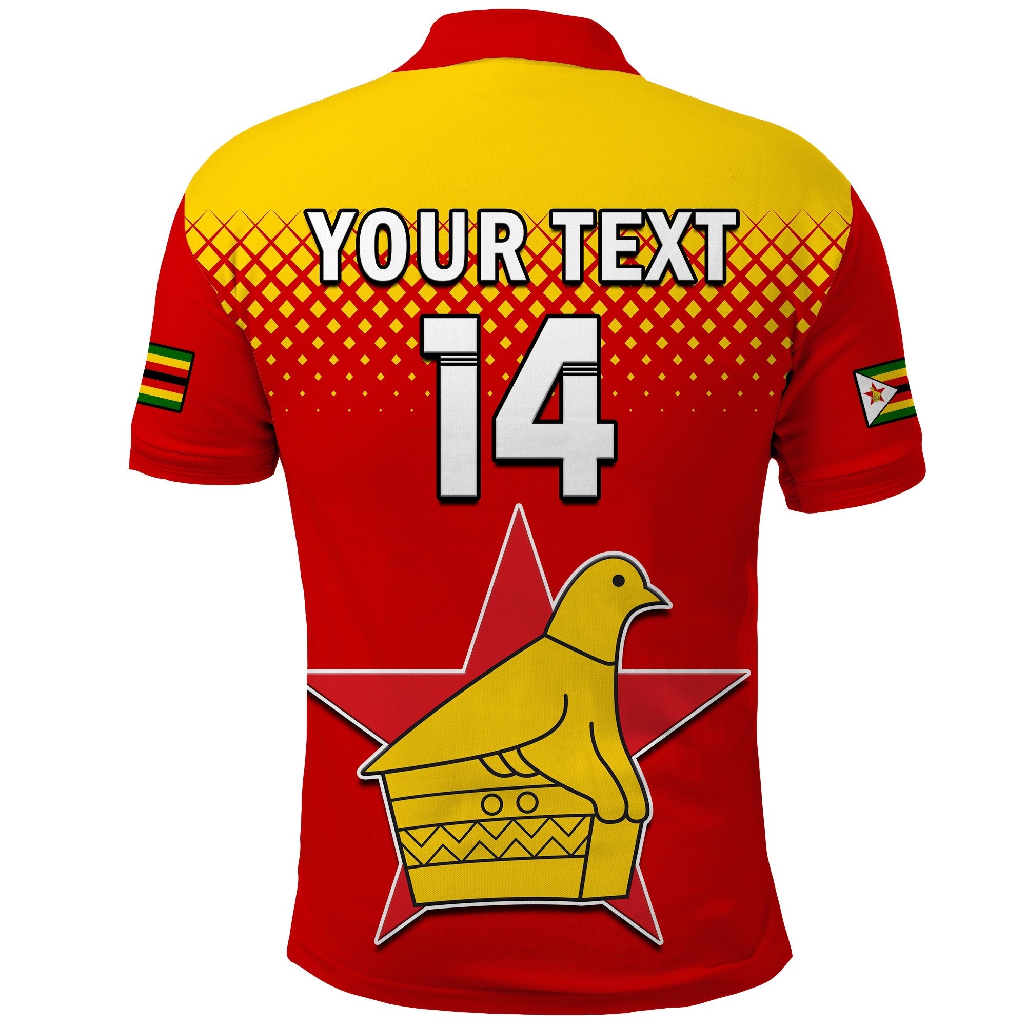 (Custom Text And Number) Zimbabwe Cricket Polo Shirt The Chevrons ODI Style LT14