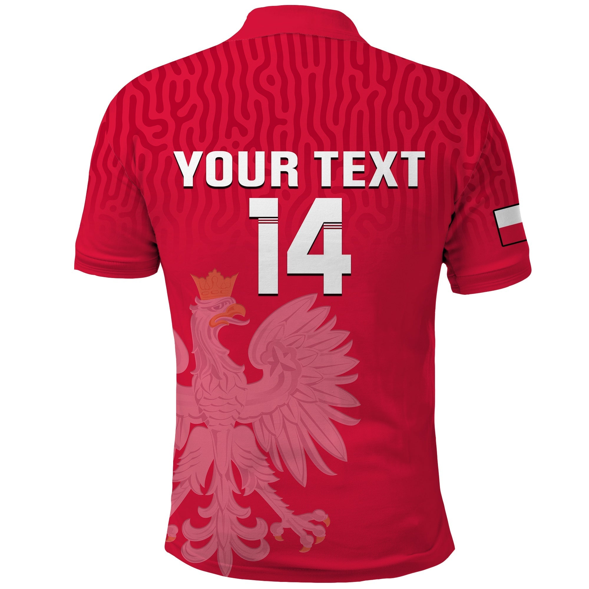 (Custom Text And Number) Poland Football Polo Shirt Polska Football 2022 Red LT14