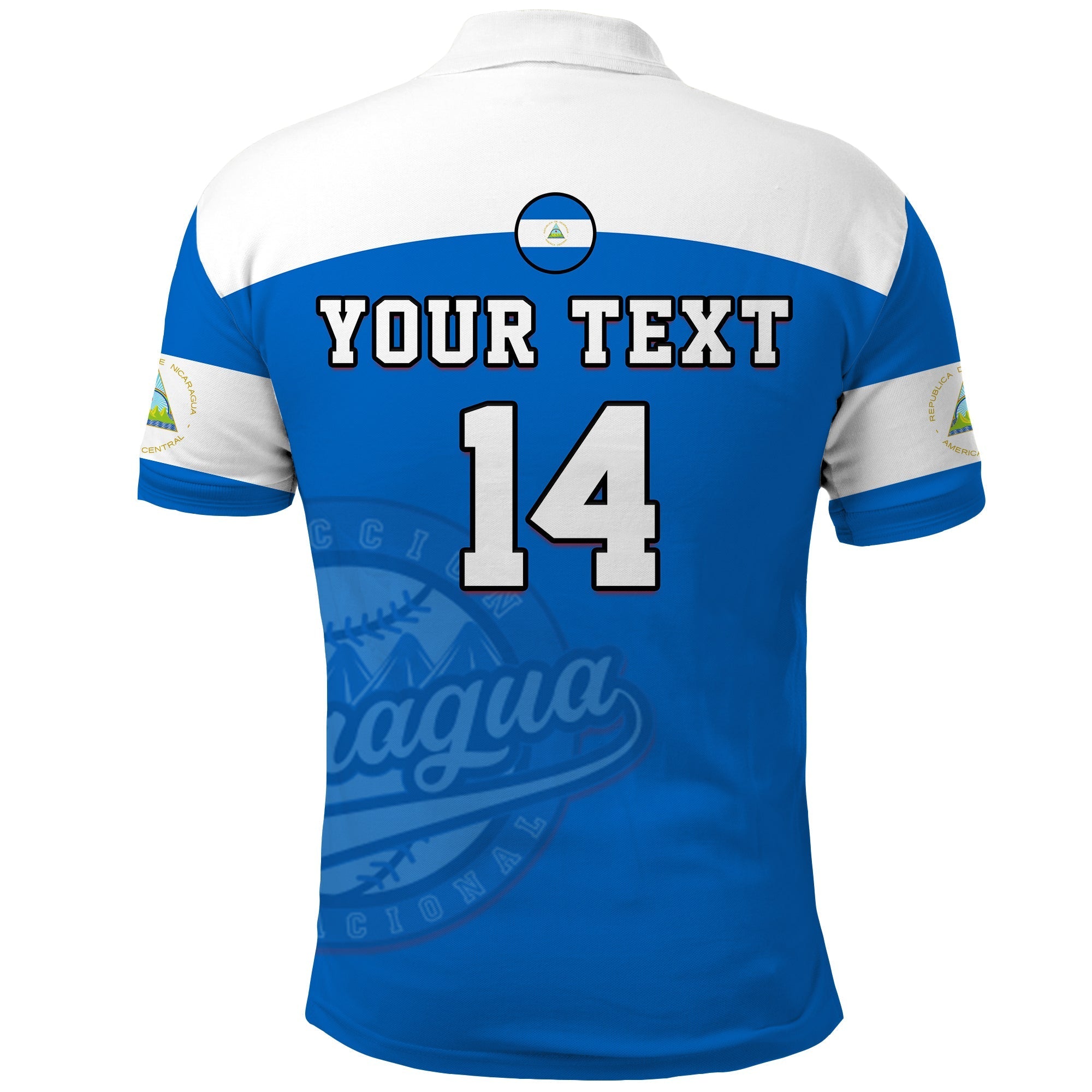 (Custom Text And Number) Nicaragua Polo Shirt 2023 Baseball LT14
