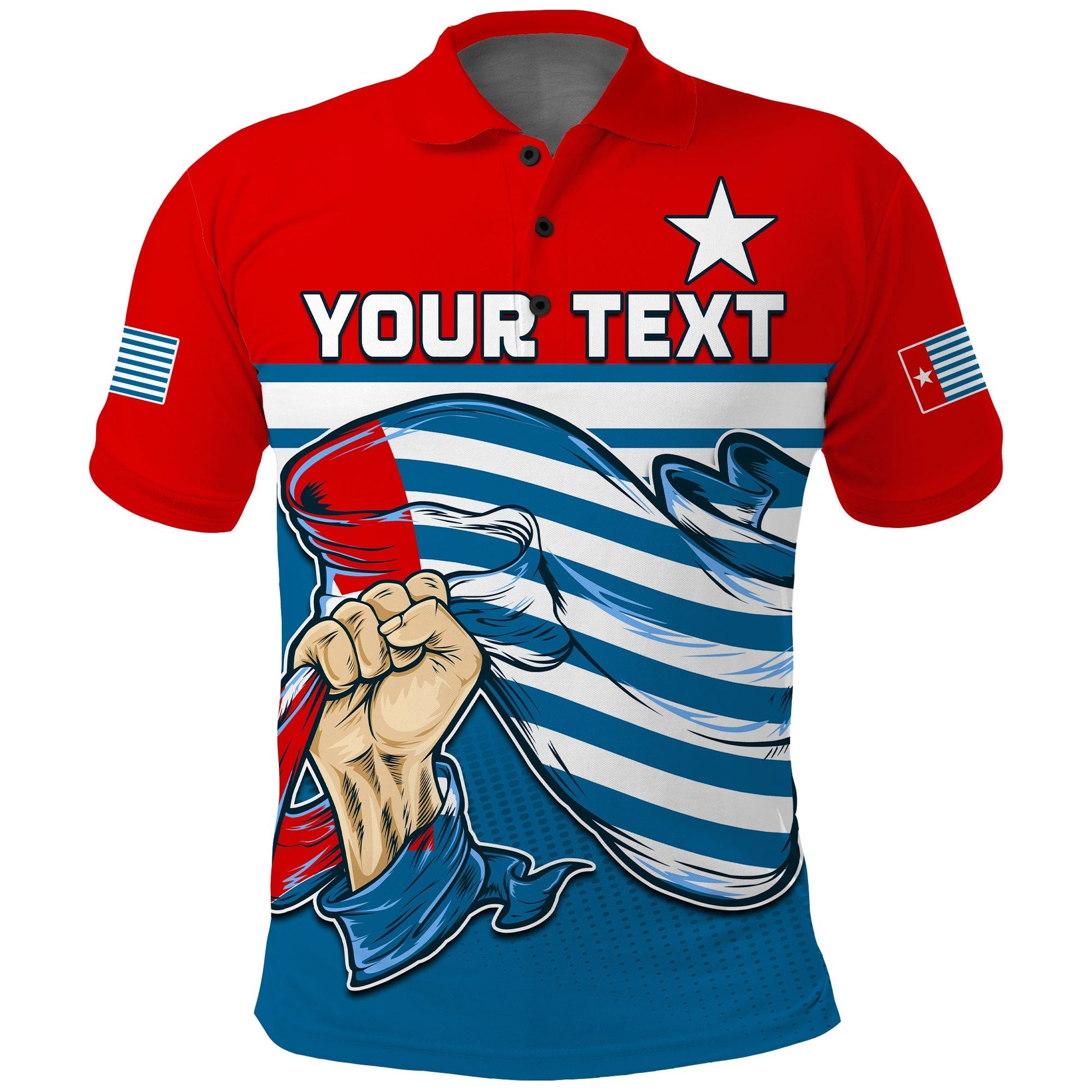 Custom Football Polo Shirt One People One Soul Strong West Papuan LT13
