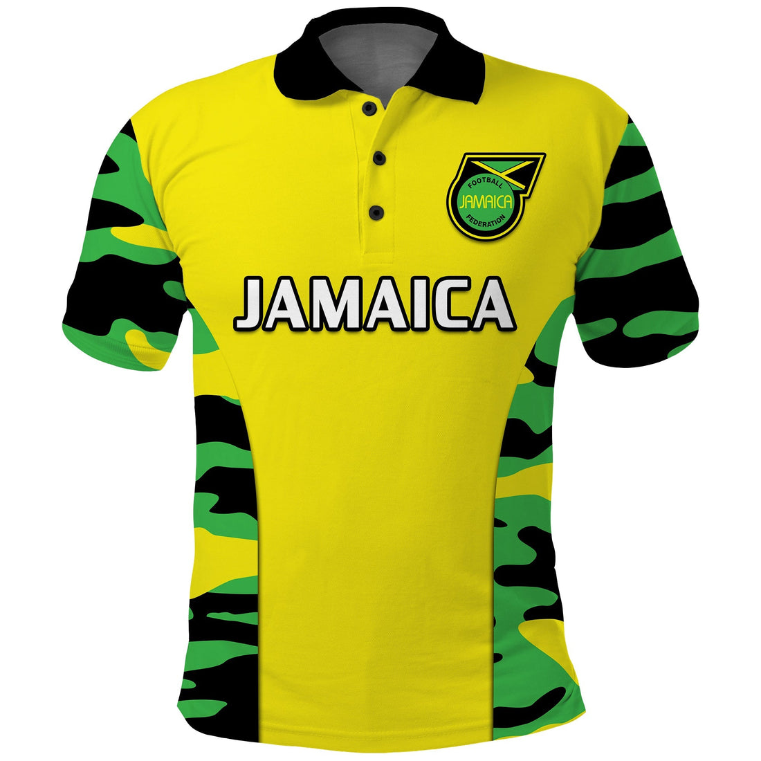 (Custom Text And Number) Jamaica Football Polo Shirt Reggae Girlz 2023 Cup Of Nations Ver.02 LT14