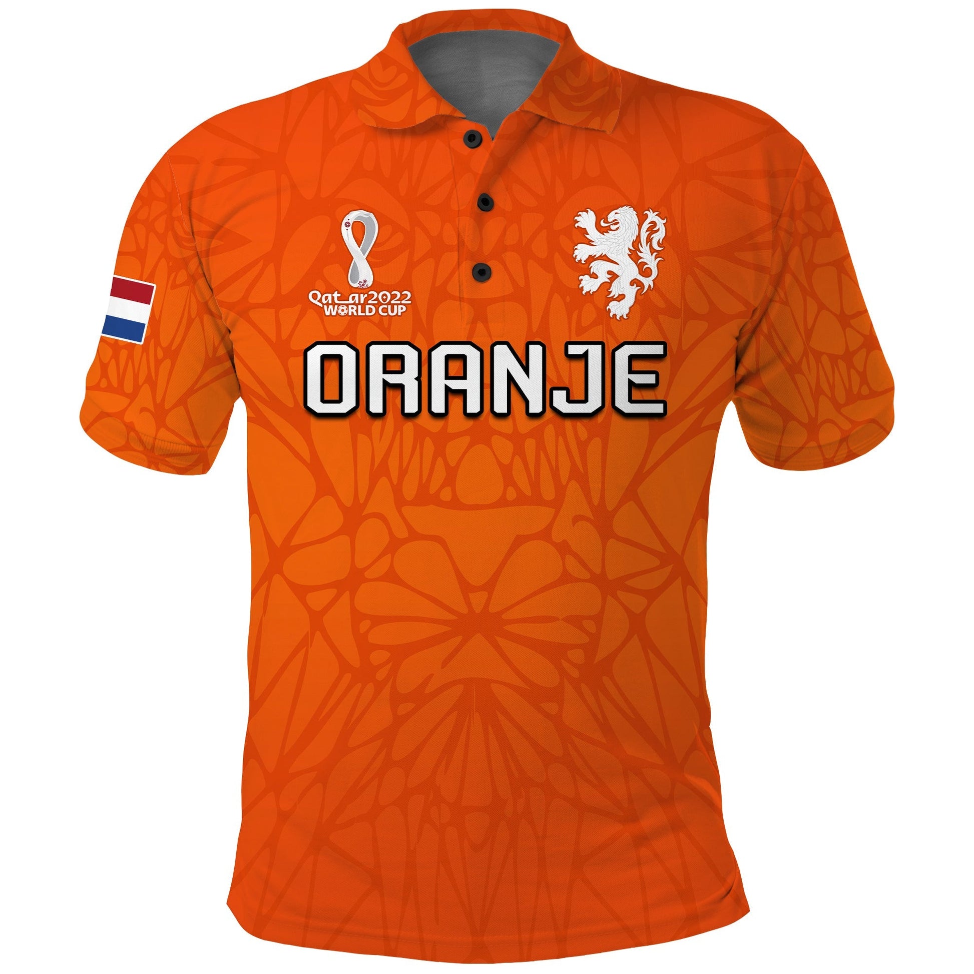 (Custom Text and Number) Football Polo Shirt 2022 Soccer World Cup Oranje Champions LT13
