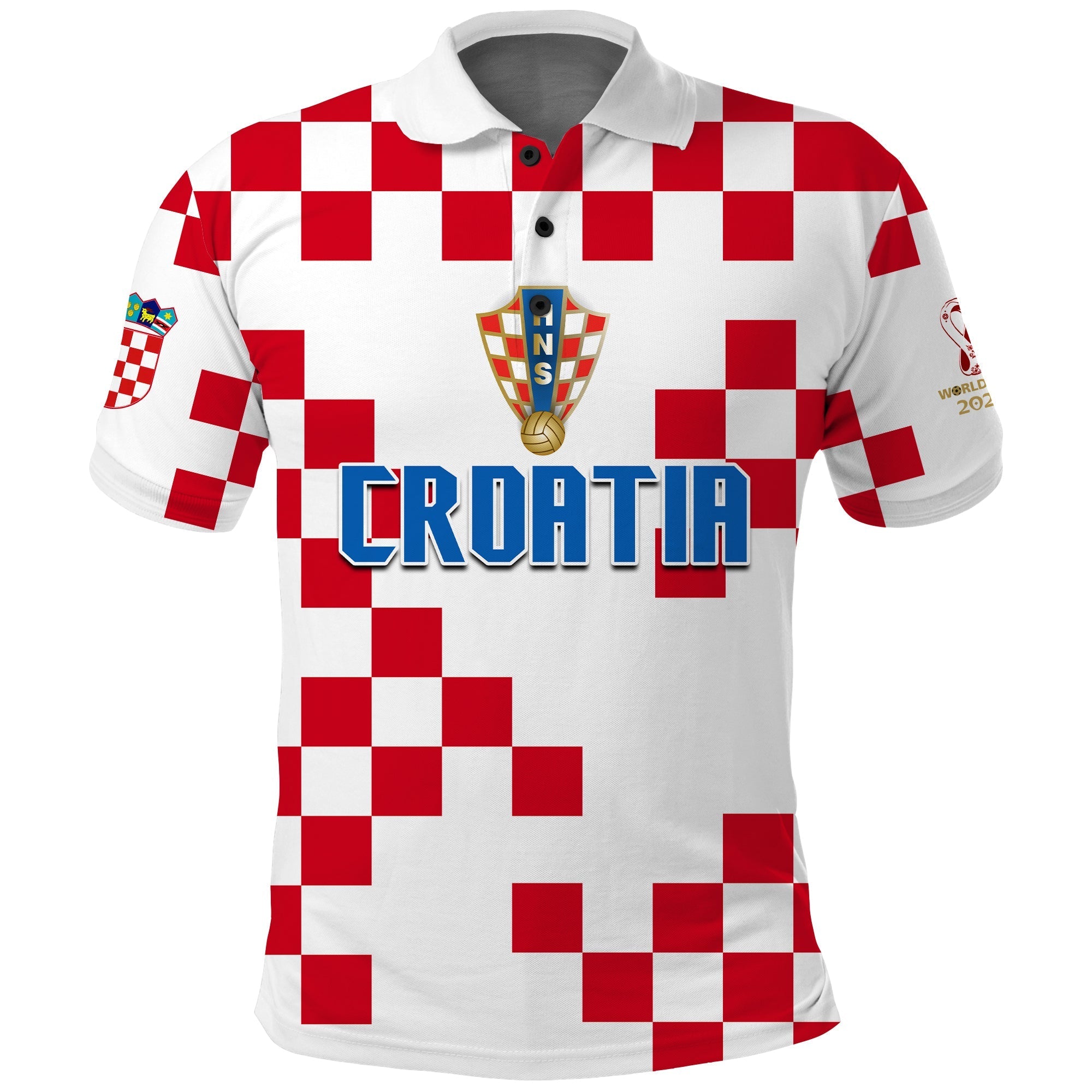 Croatia Football Polo Shirt World Cup Champions 2022 Hrvatska LT13