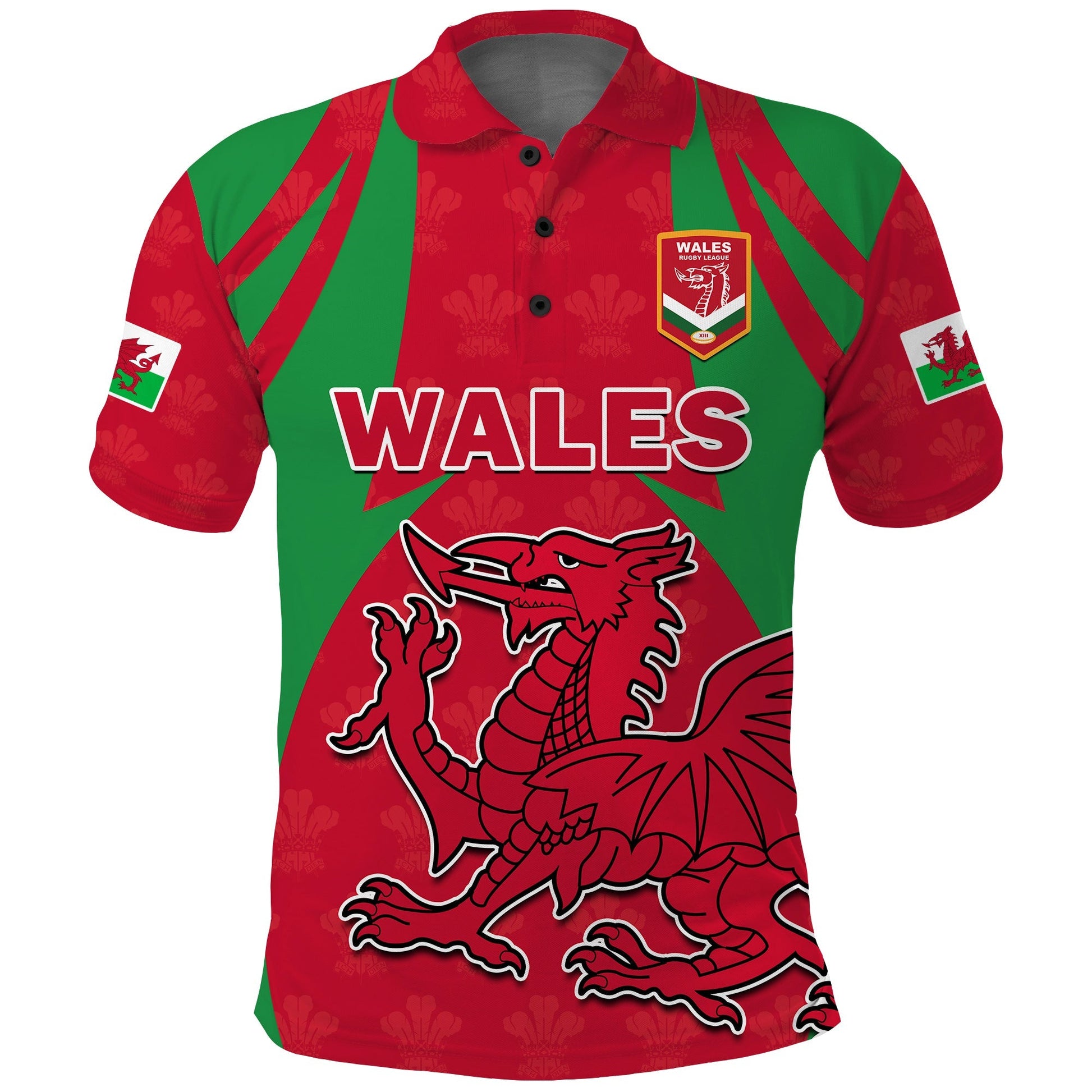 (Custom Text And Number) Wales Rugby Polo Shirt The Dragons National Team Come On Cymru LT14