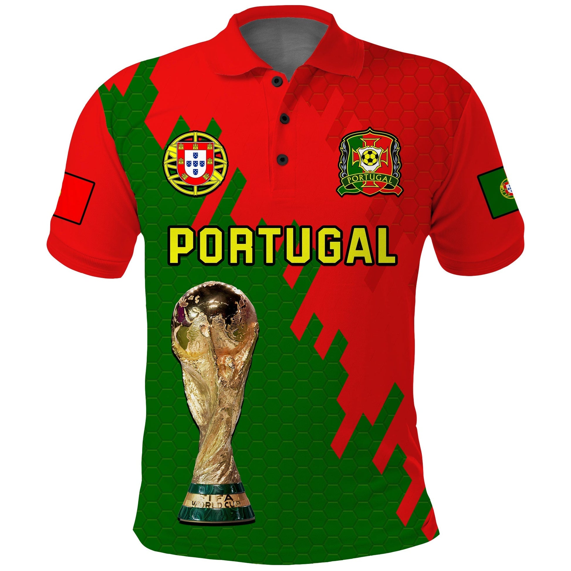 (Custom Text And Number) Portugal Football Polo Shirt Champions WC 2022 LT14
