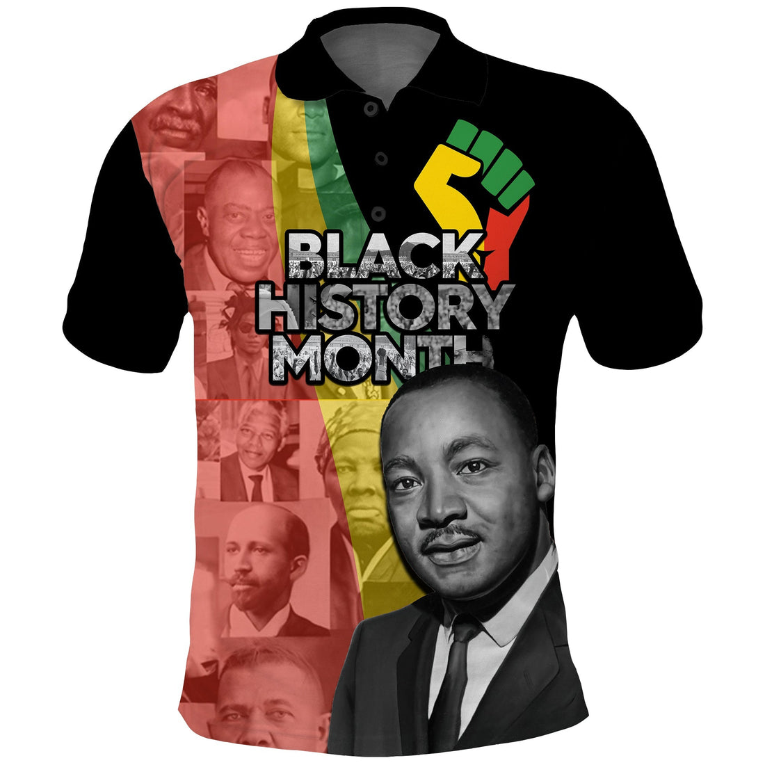 Custom Civil Rights Leaders Polo Shirt African American Black History Month LT14