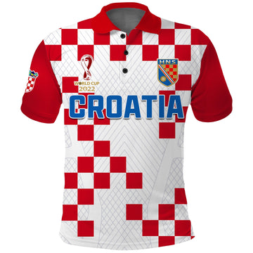 Croatia Football Polo Shirt Vatreni Hrvatska Champions 2022 World Cup LT13