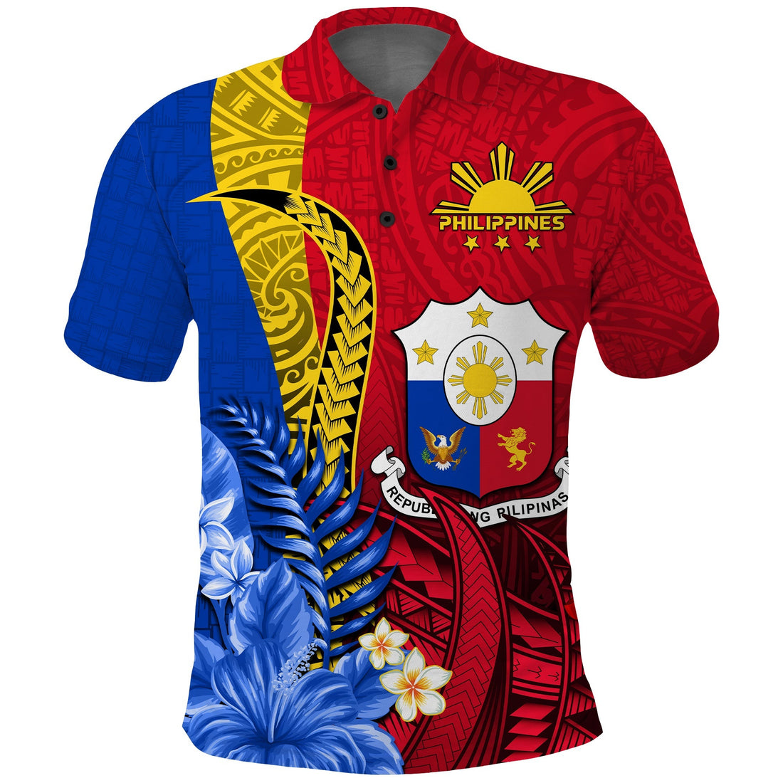Custom Philippines Sampaguita Polo Shirt Special Polynesian Sun Filipino LT13