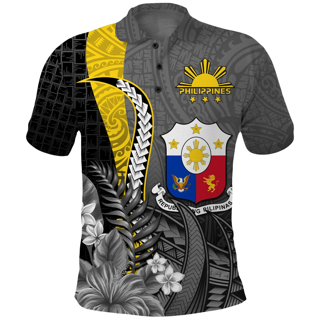 Custom Philippines Sampaguita Polo Shirt Simple Polynesian Sun Filipino LT13